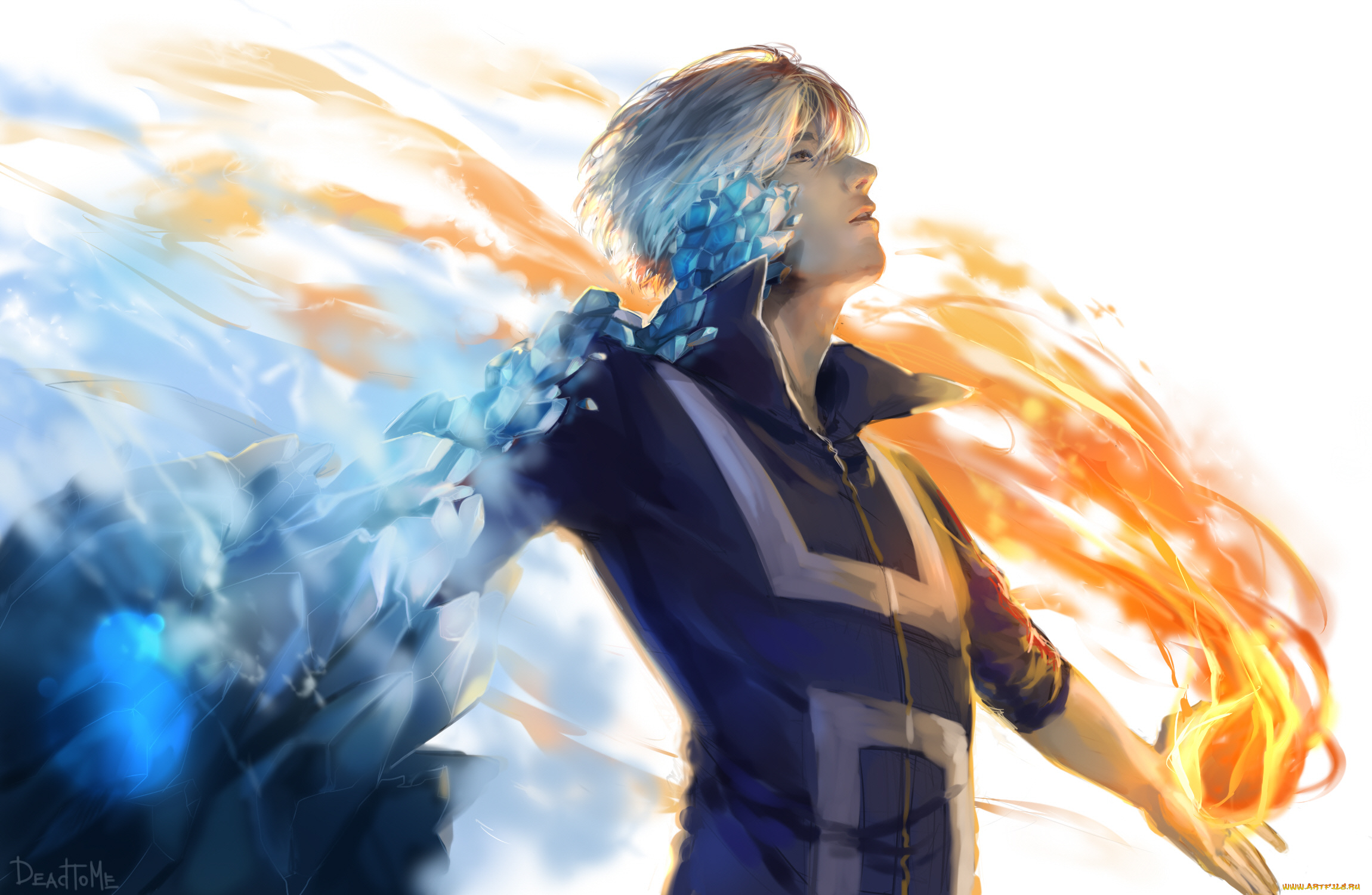 аниме, boku, no, hero, academia, тодороки, шото