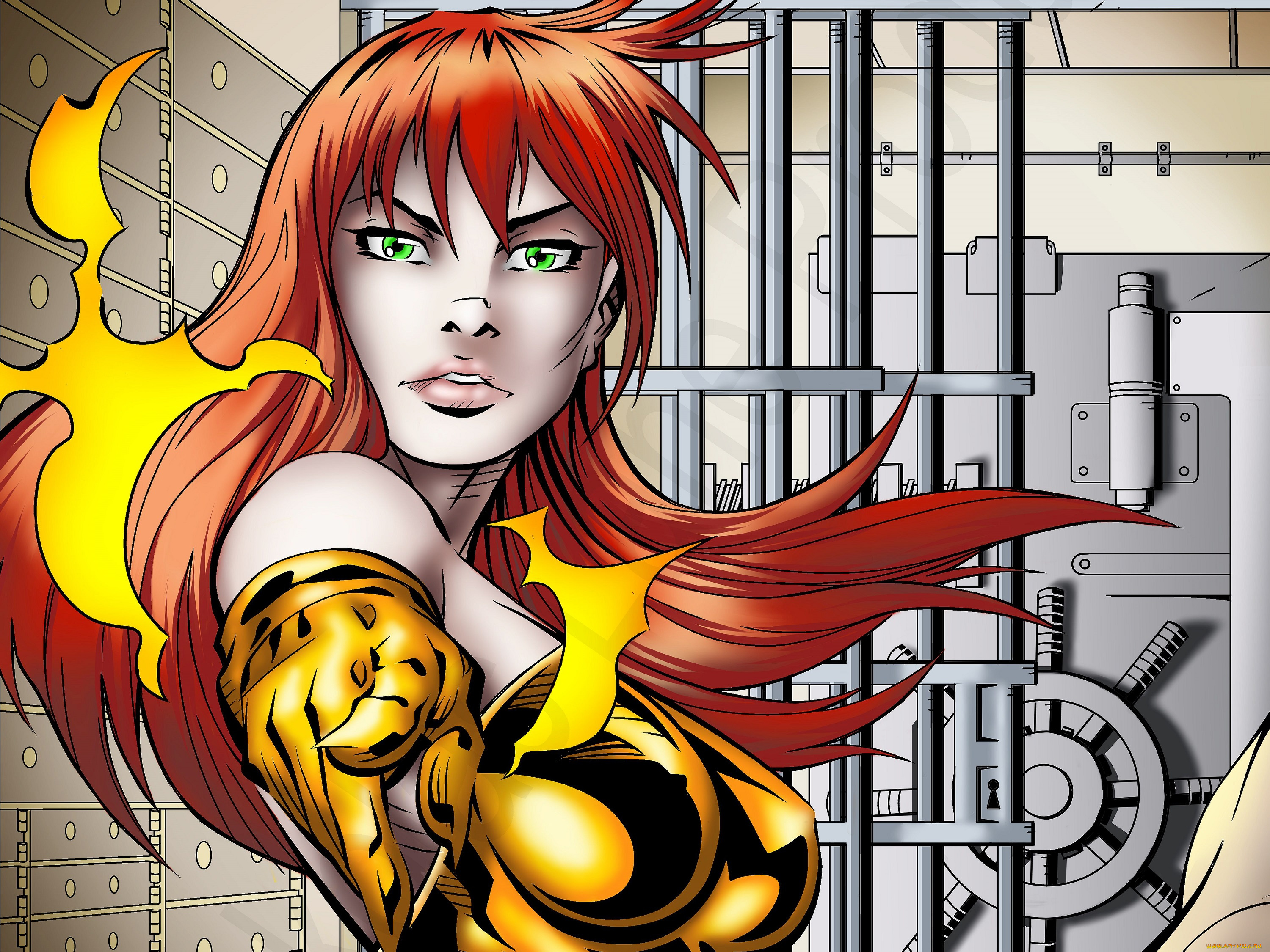 рисованное, комиксы, девушка