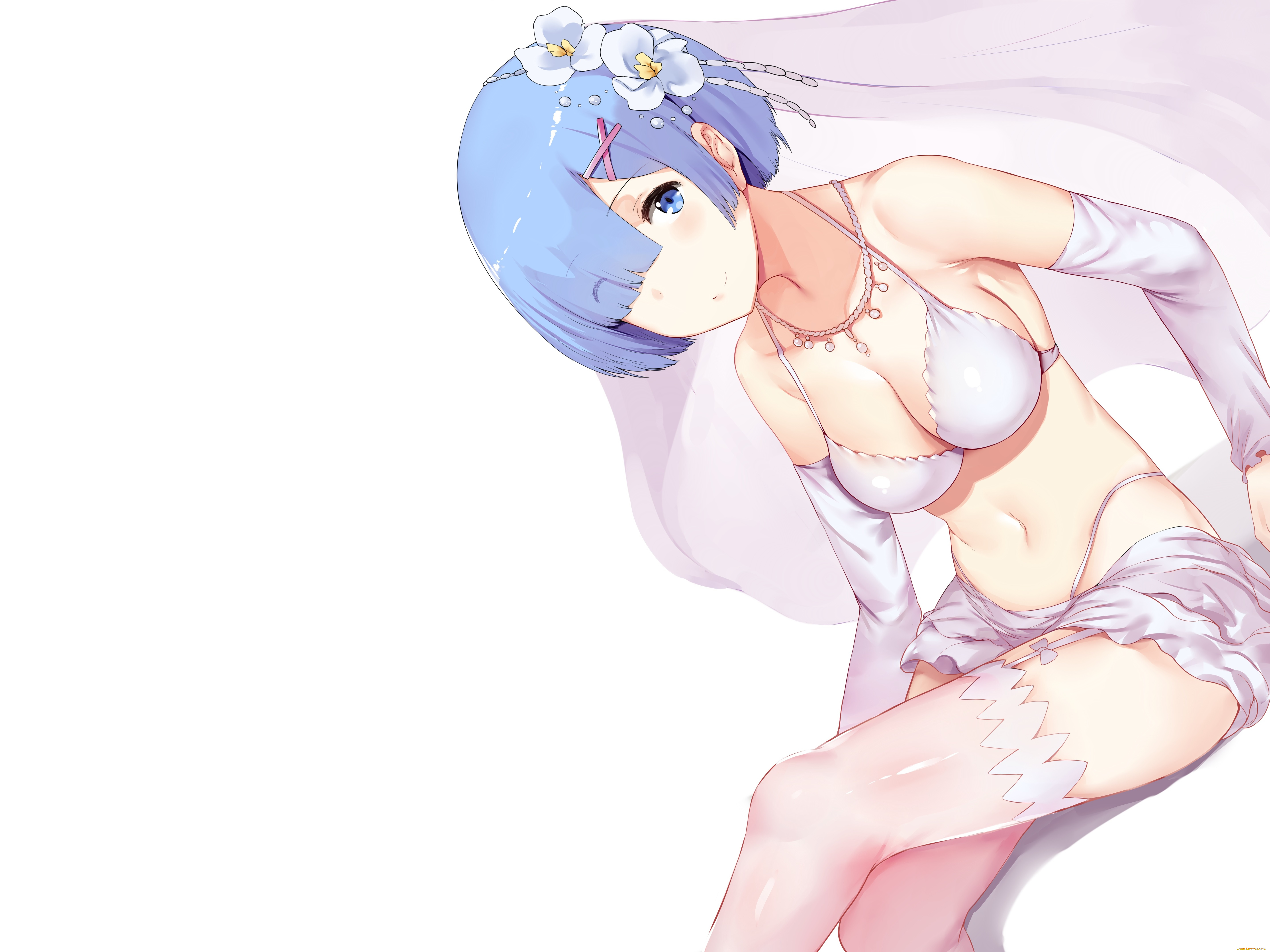 аниме, re, , zero, kara, hajimeru, isekai, seikatsu, рем