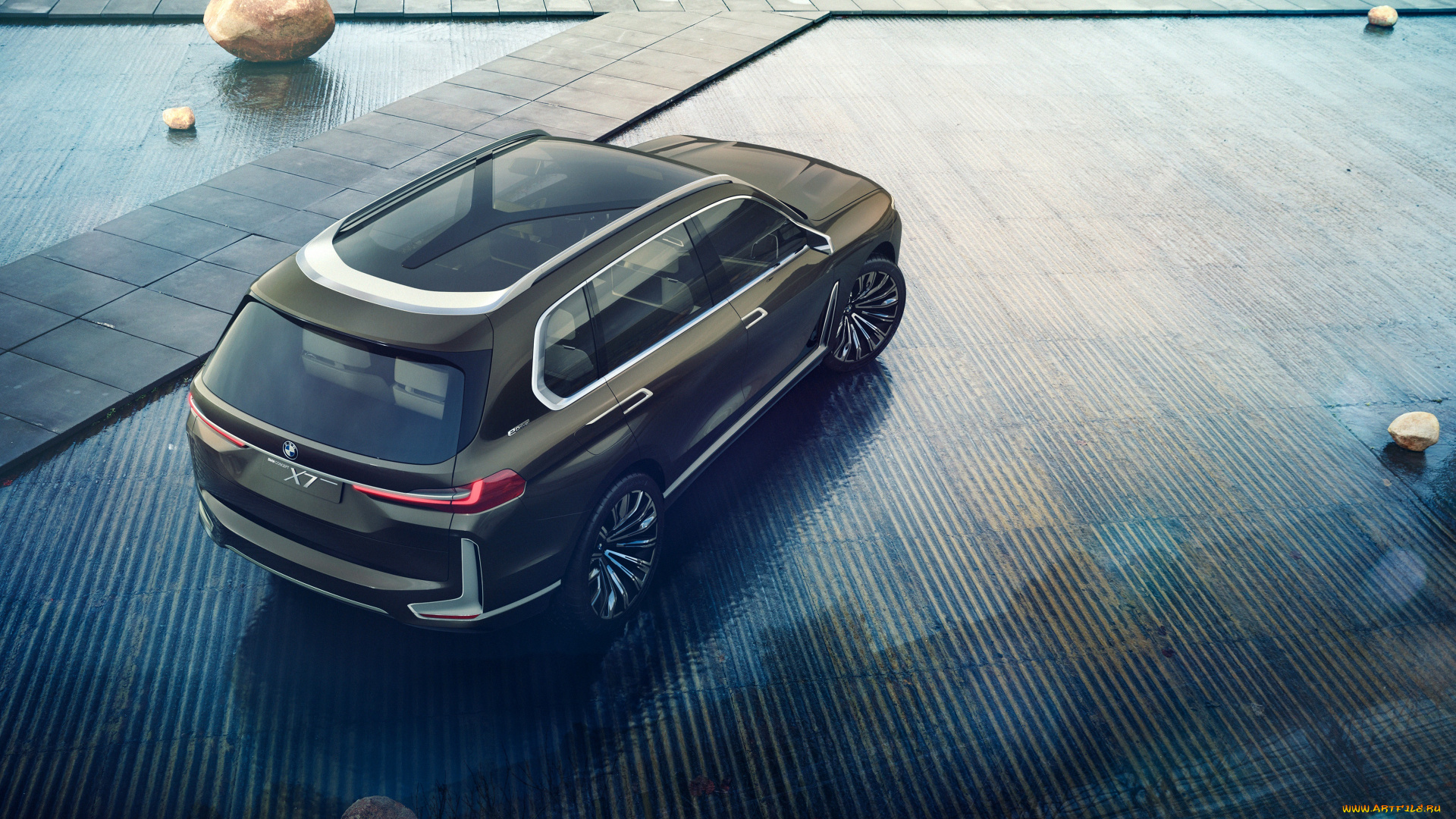 2018, bmw, x7, автомобили, bmw, немецкие, синий, новый, вид, сзади, внедорожник