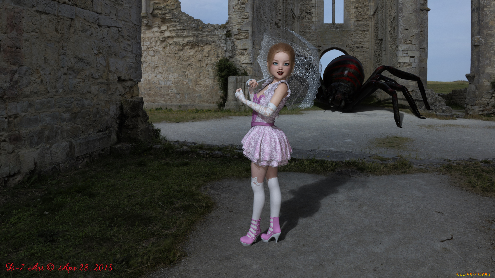 3д, графика, фантазия, , fantasy, девушка, взгляд, фон