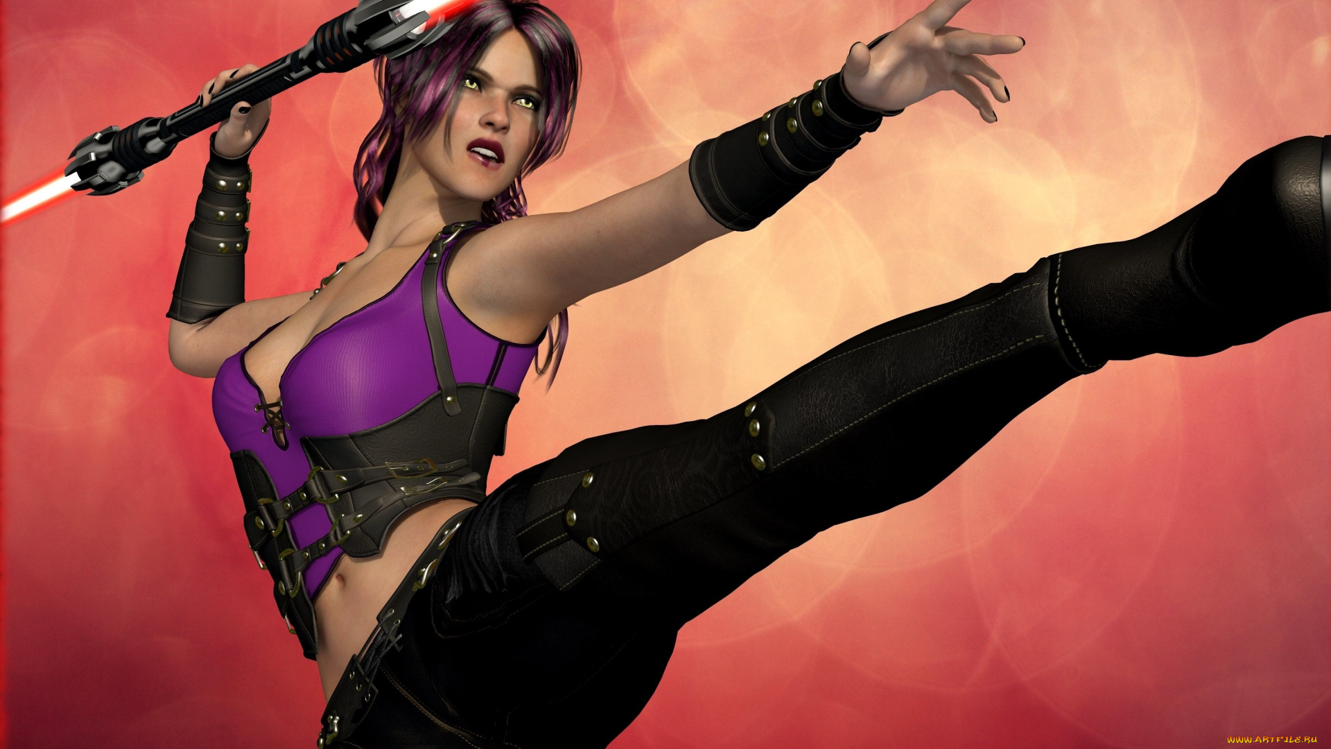 3д, графика, фантазия, , fantasy, фон, взгляд, девушка