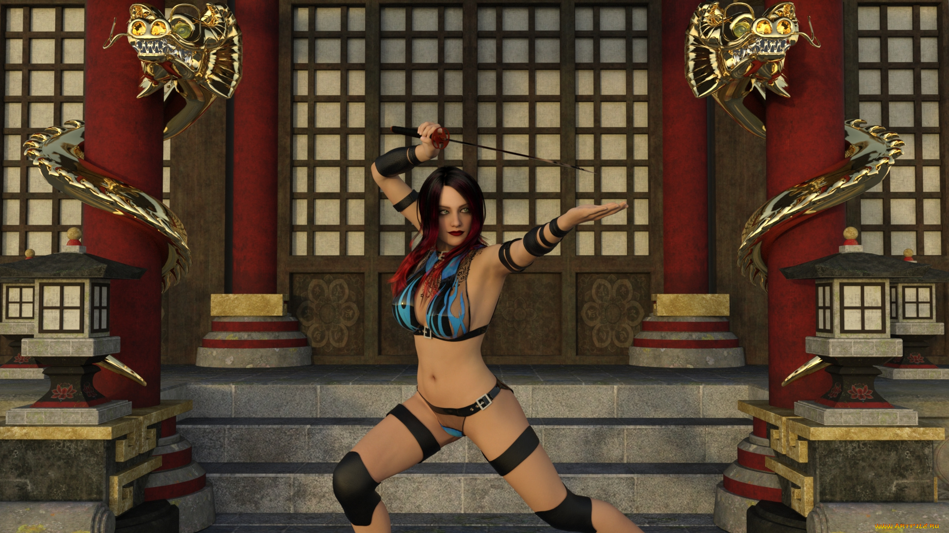 3д, графика, фантазия, , fantasy, фон, взгляд, девушка