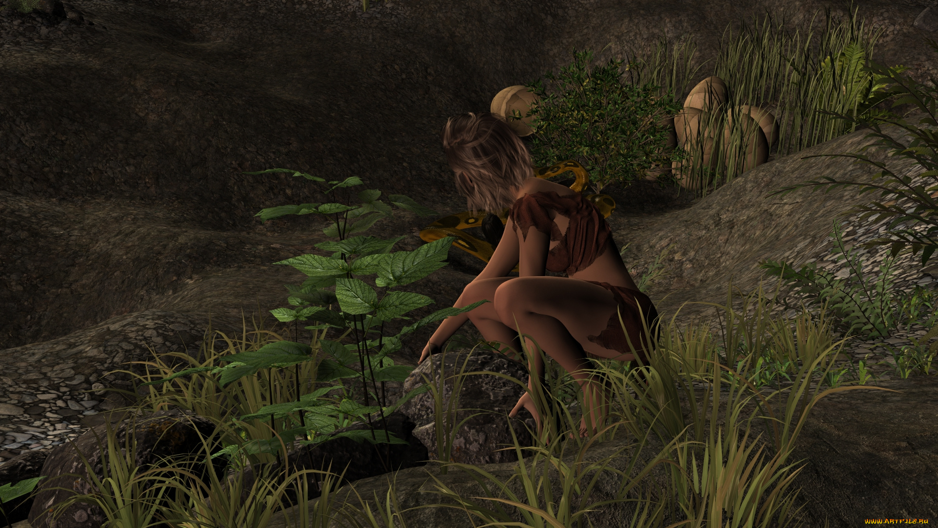 3д, графика, фантазия, , fantasy, взгляд, девушка, фон