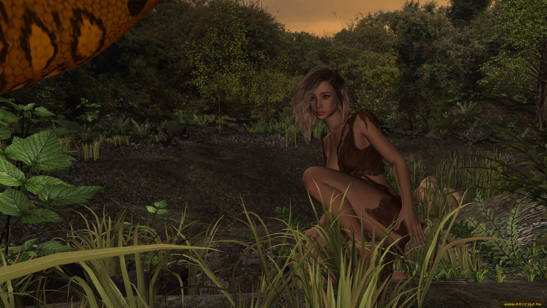 3д, графика, фантазия, , fantasy, взгляд, девушка, фон