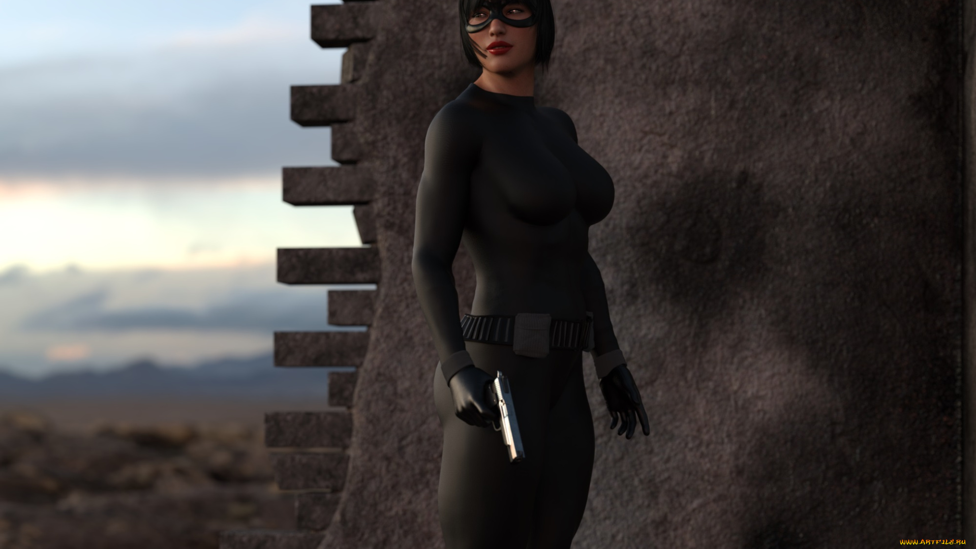 3д, графика, фантазия, , fantasy, взгляд, фон, девушка