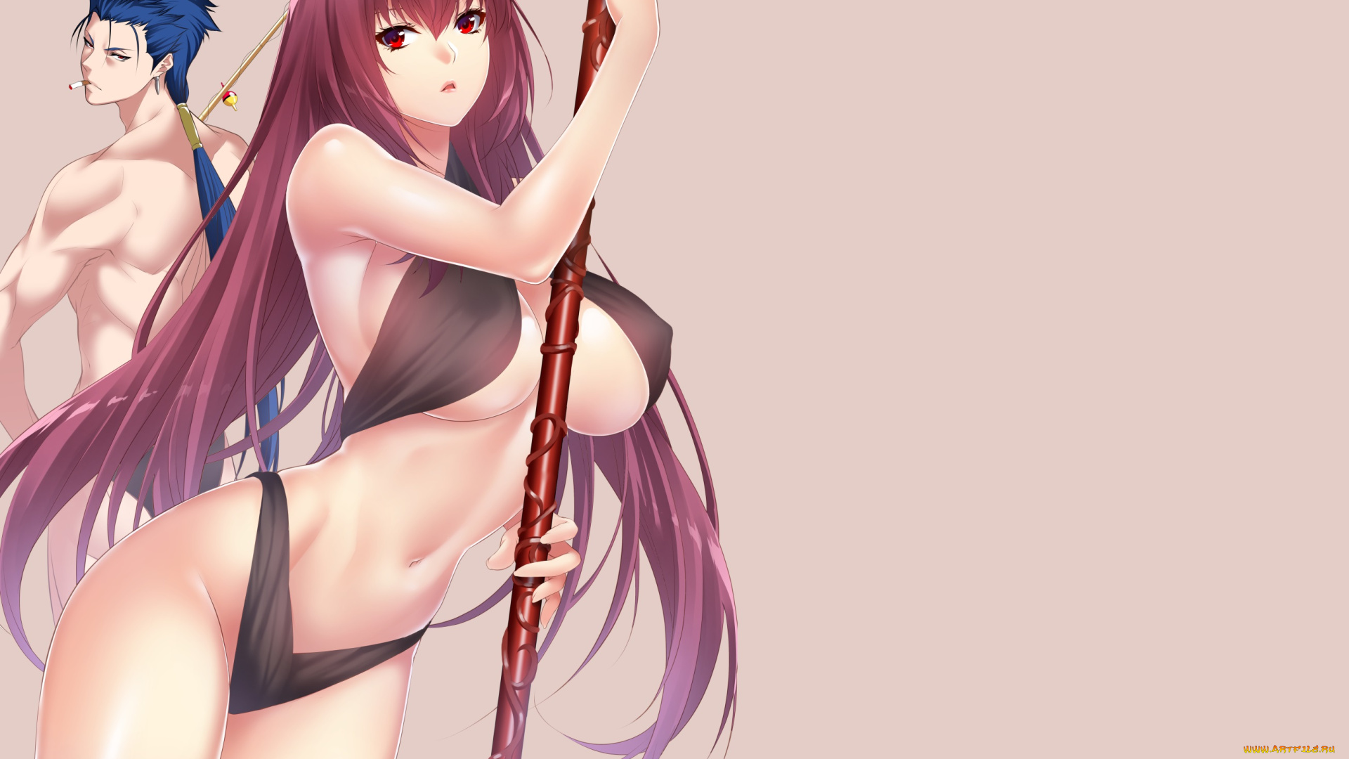 аниме, fate, stay, night, лансер