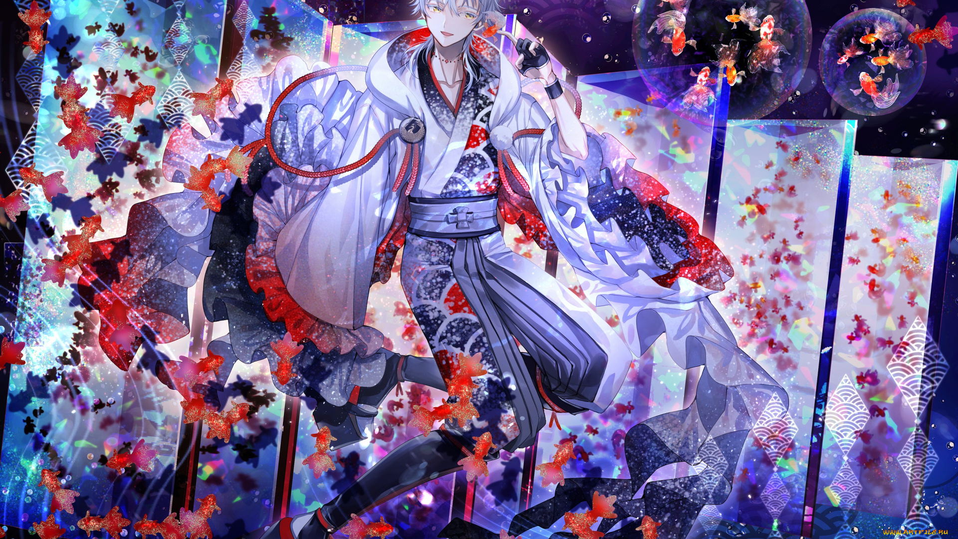 аниме, touken, ranbu, парень