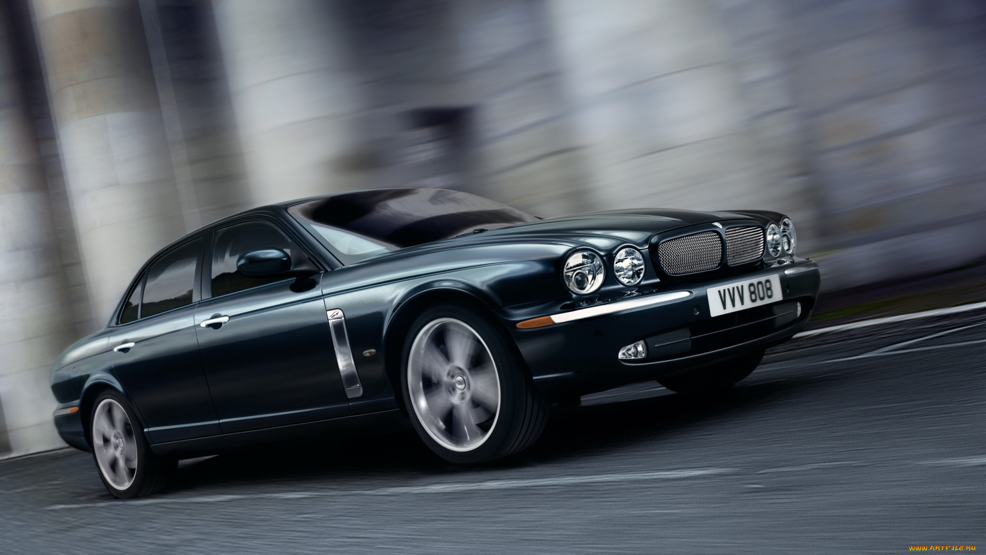 автомобили, jaguar, шоссе, трасса, дорога, темный, скорость, Ягуар