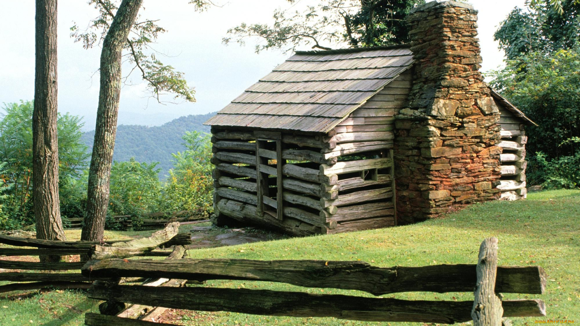 города, -, здания, , дома, изгородь, труба, сарай, горы