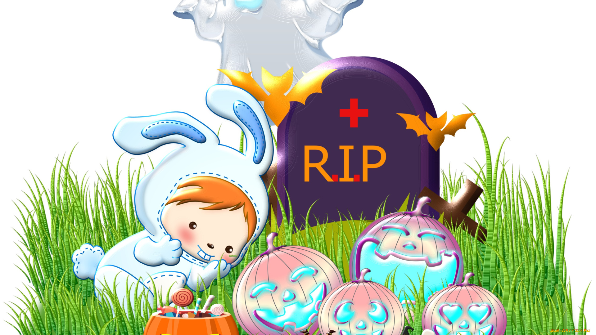 праздничные, хэллоуин, halloween, тыква, трава