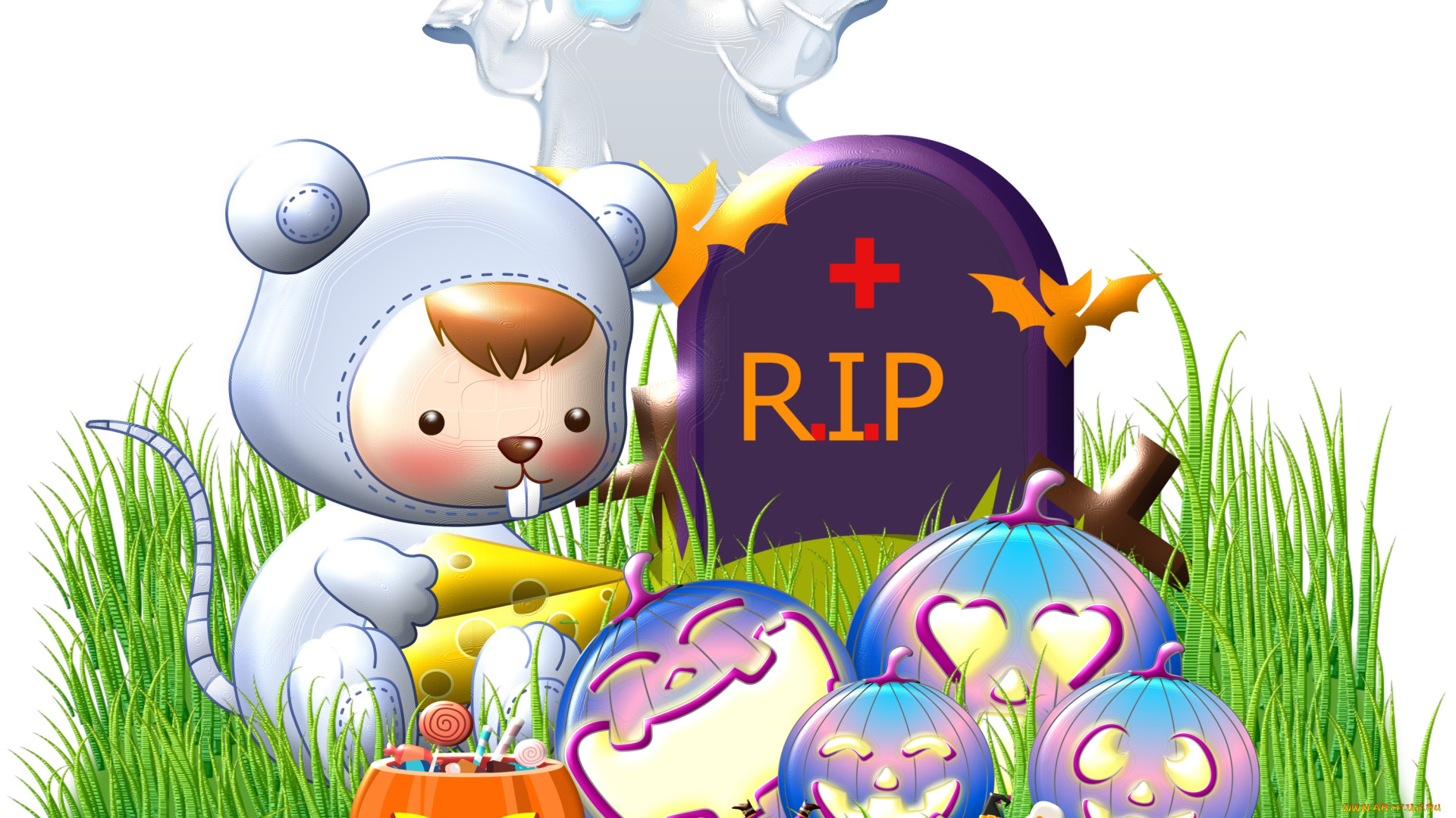 праздничные, хэллоуин, трава, halloween, тыква