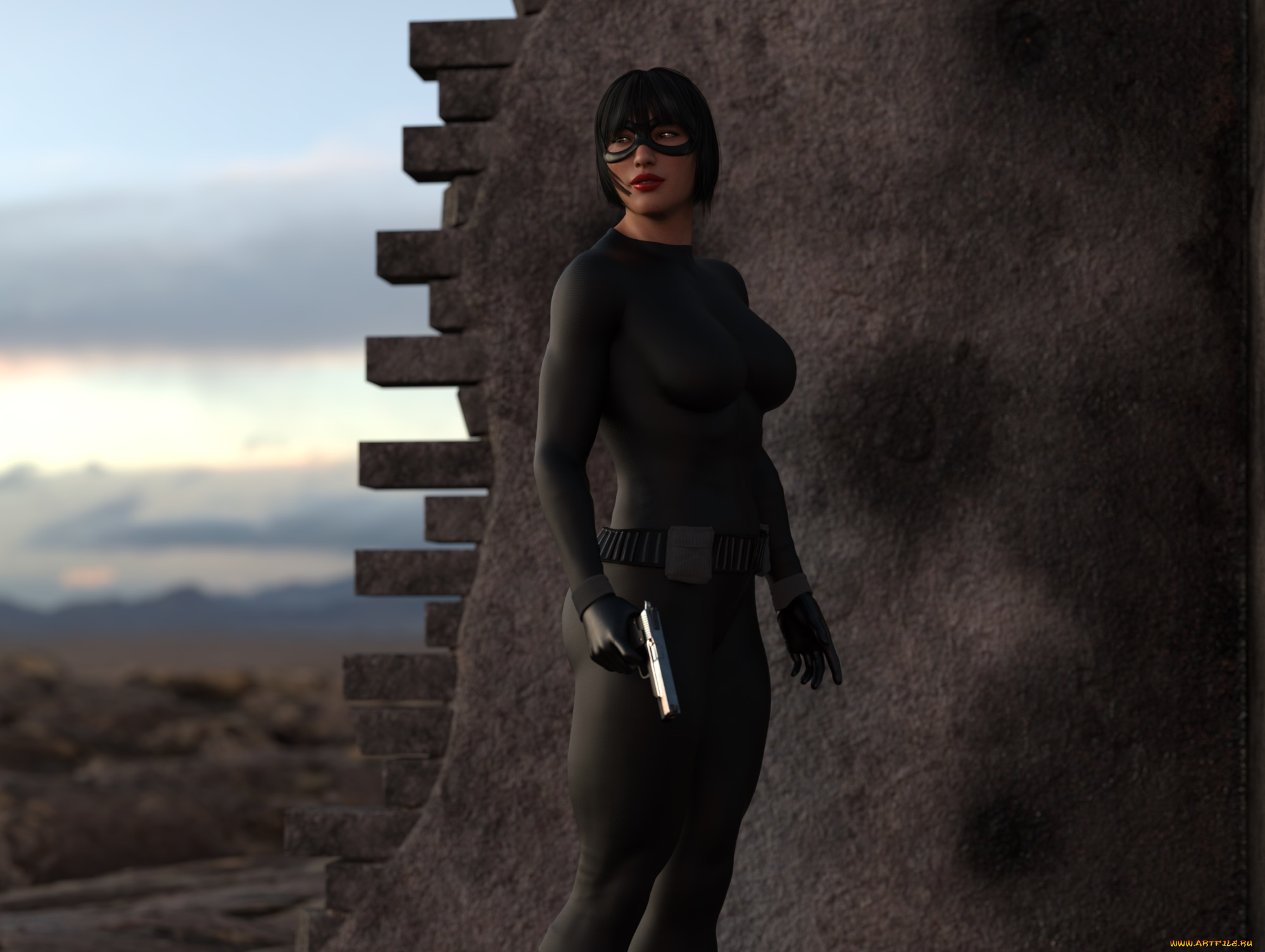 3д, графика, фантазия, , fantasy, взгляд, фон, девушка