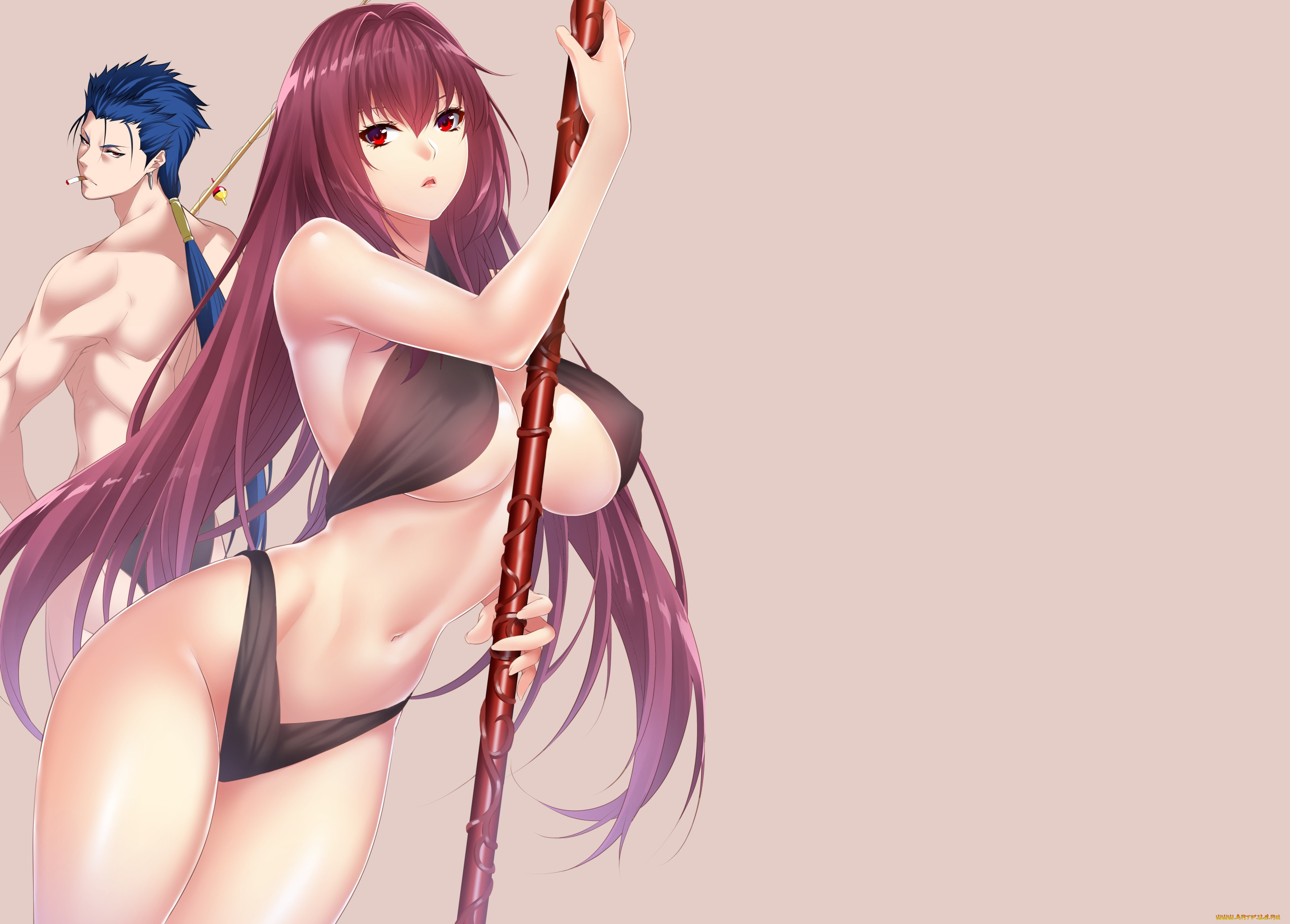 аниме, fate, stay, night, лансер