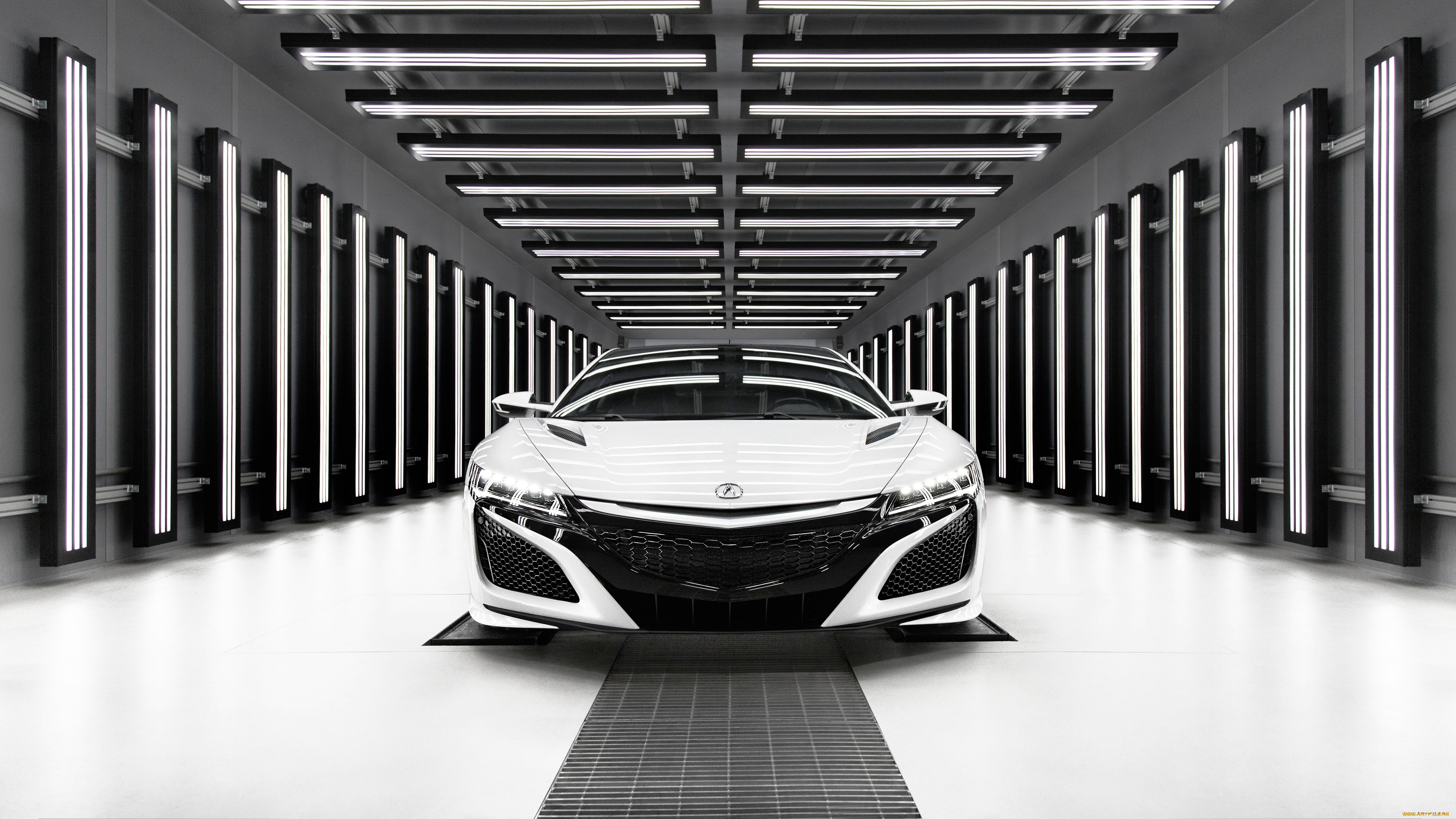 2019, acura, nsx, автомобили, acura, белый, суперкар, 2019, nsx, front, view