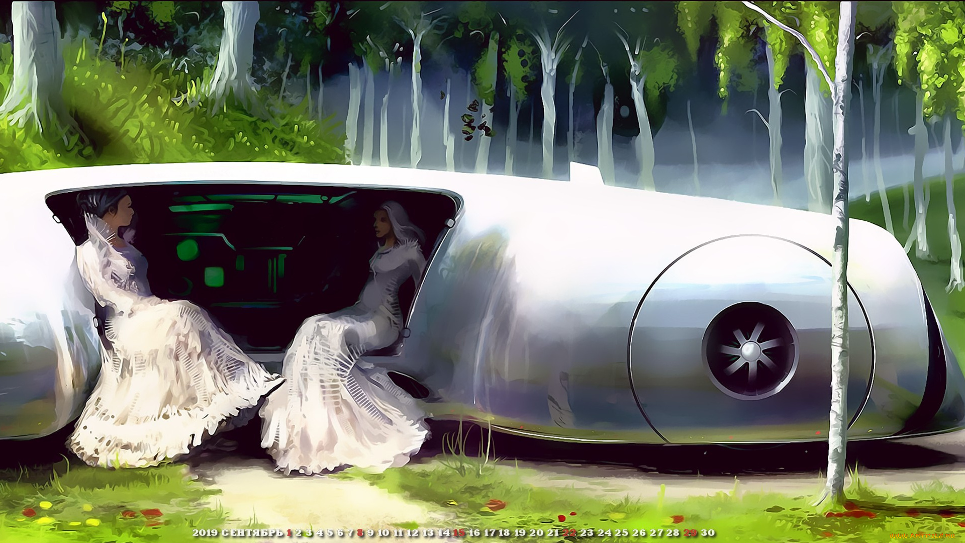 календари, фэнтези, calendar, природа, растение, дерево, девушка, женщина, 2019