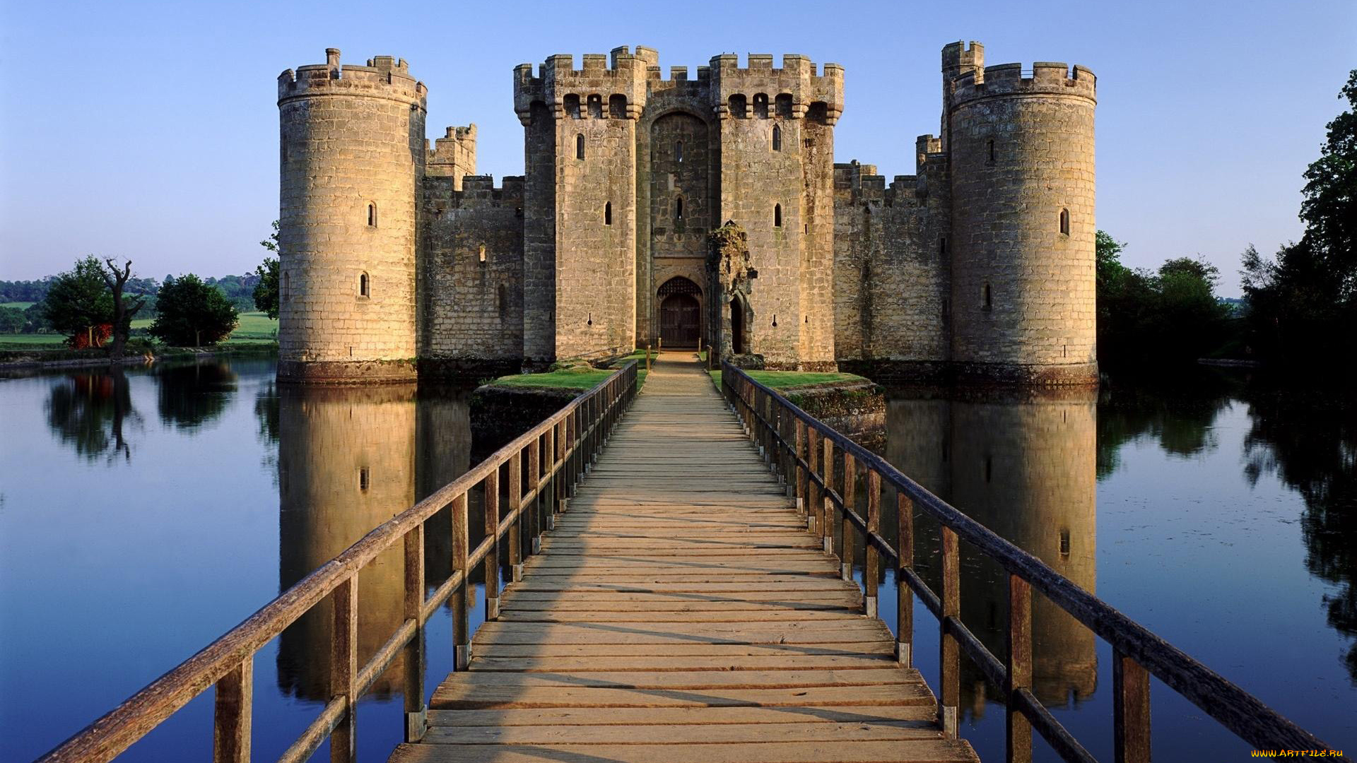 bodiam, castle, города, замки, англии, bodiam, castle