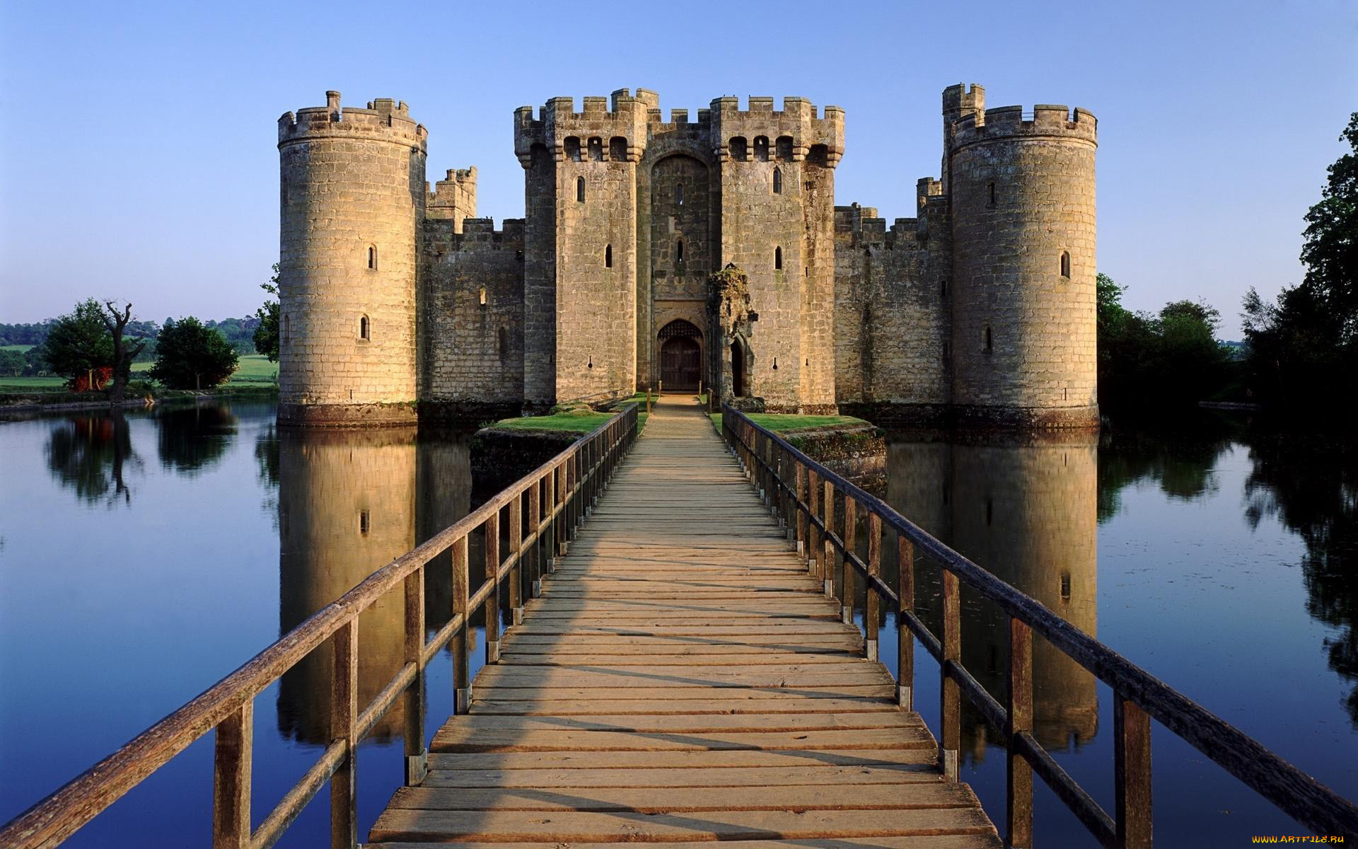 bodiam, castle, города, замки, англии, bodiam, castle