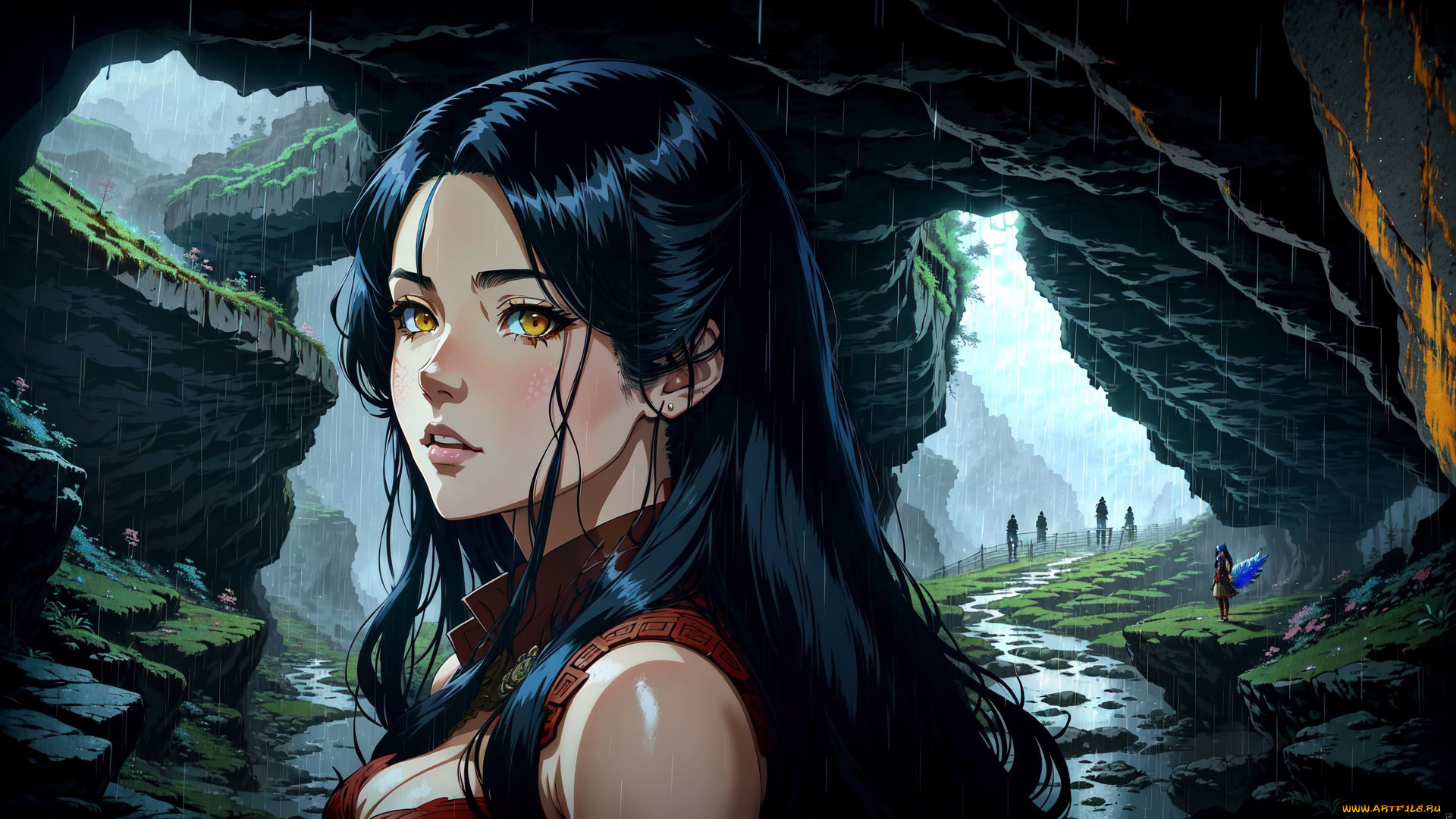 аниме, пейзажи, , природа, нейросети, графика, нейроарт, ai, art, нейронные, сети, рисунки, нейро, искусство