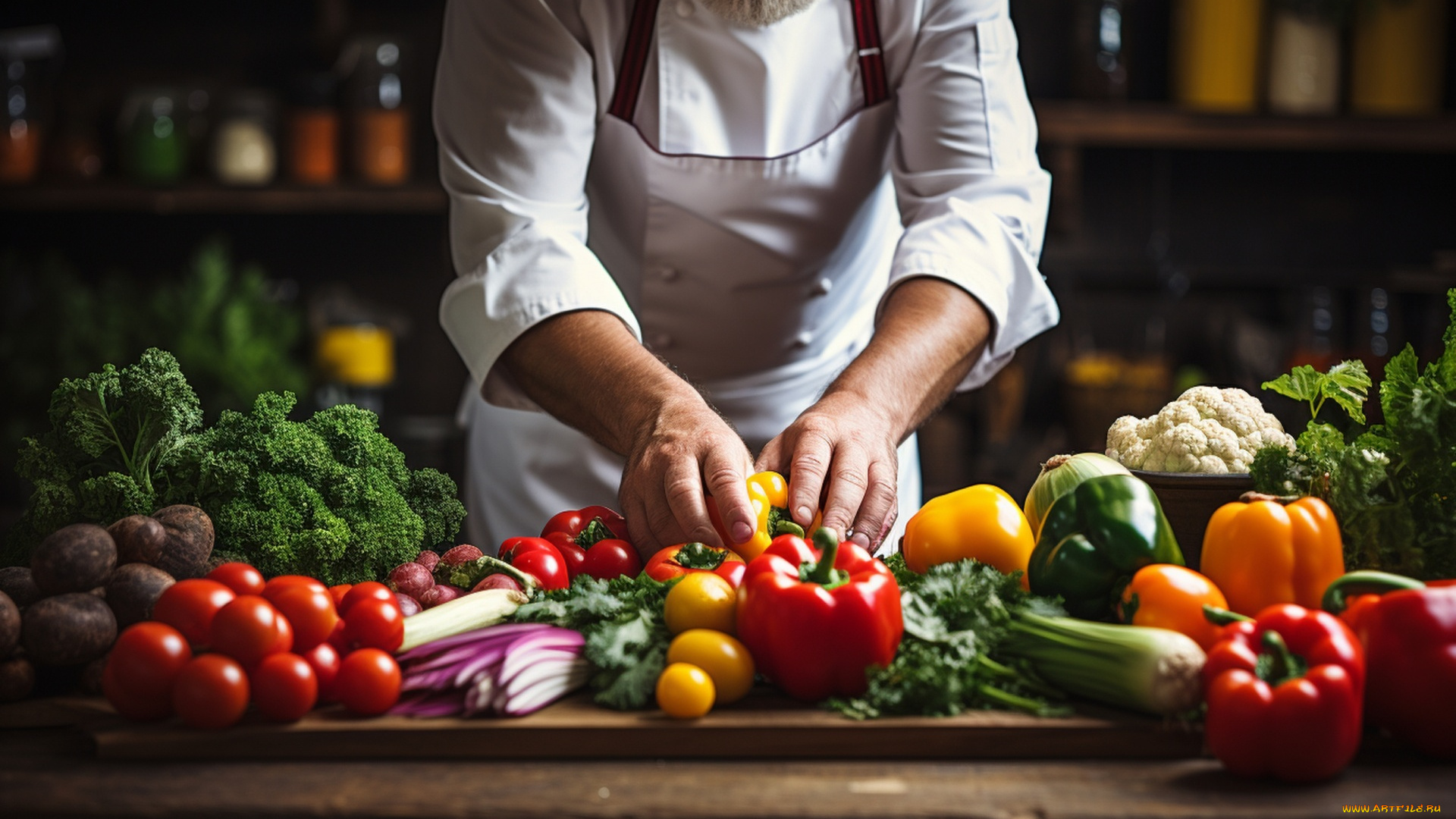 еда, овощи, перец, лук, помидоры, сельдерей, капуста