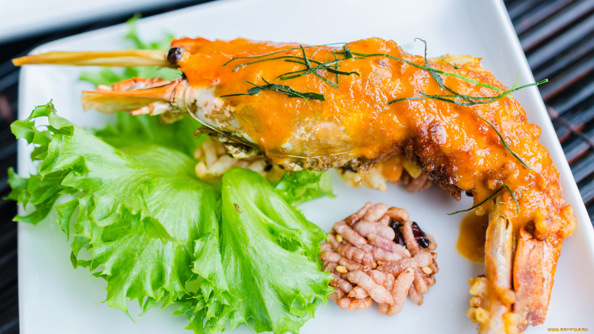 еда, рыбные, блюда, , с, морепродуктами, краб, зеленый, салат