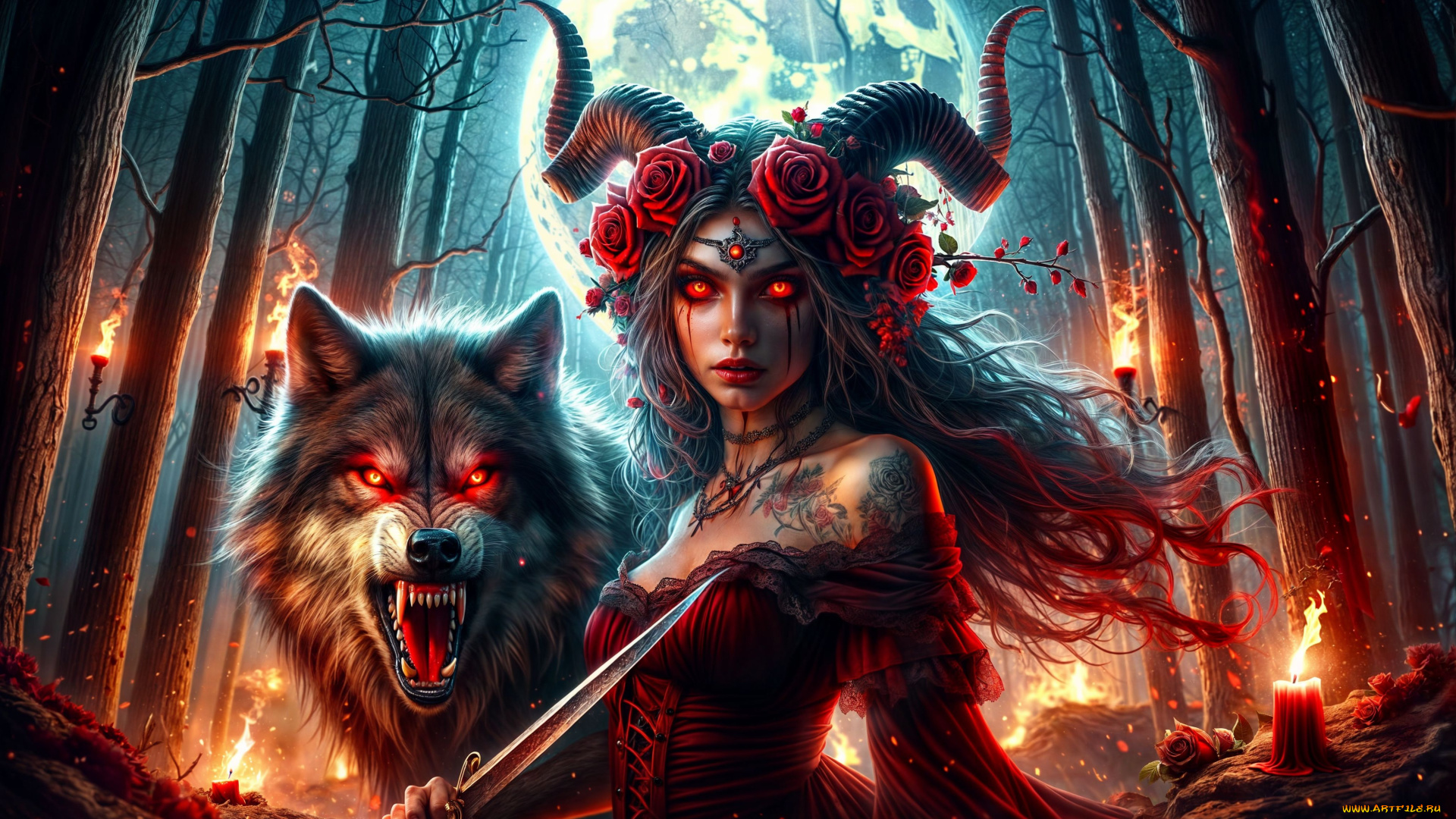 3д, графика, существа, , creatures, девушка, тигр