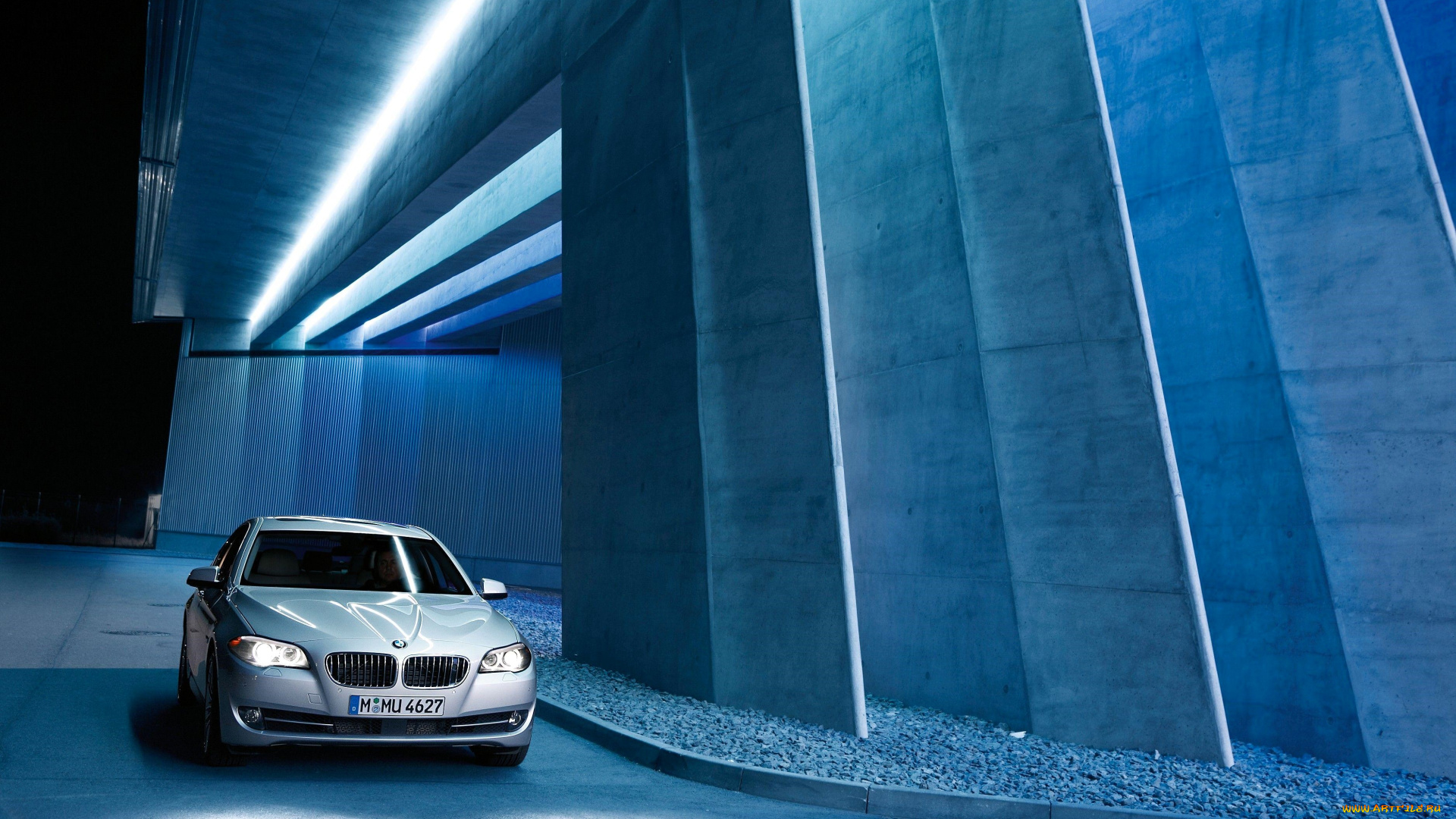 2010, bmw, 5-series, автомобили, bmw, белый, свет, арка, сооружение