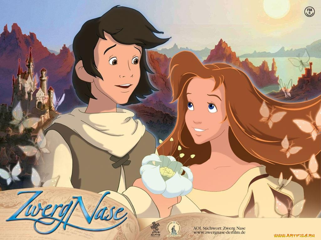 мультфильмы, карлик, нос