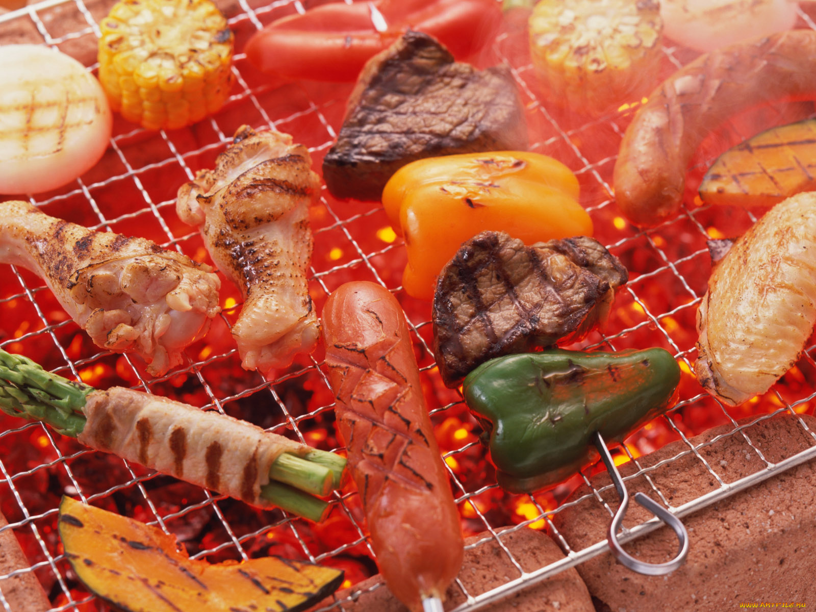 еда, шашлык, барбекю