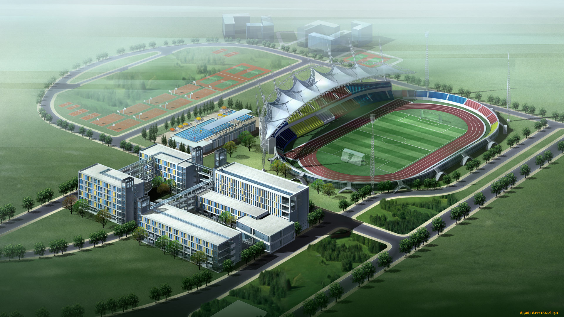 3д, графика, architecture, архитектура