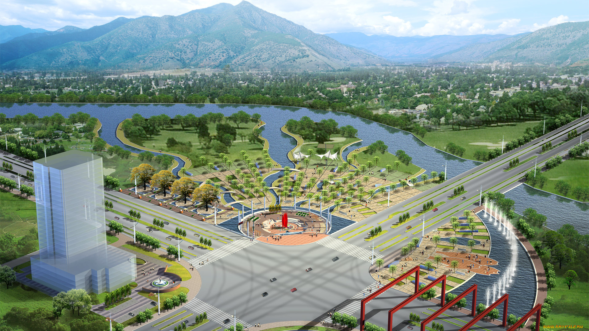 3д, графика, architecture, архитектура