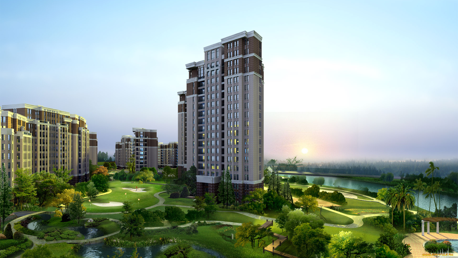 3д, графика, architecture, архитектура