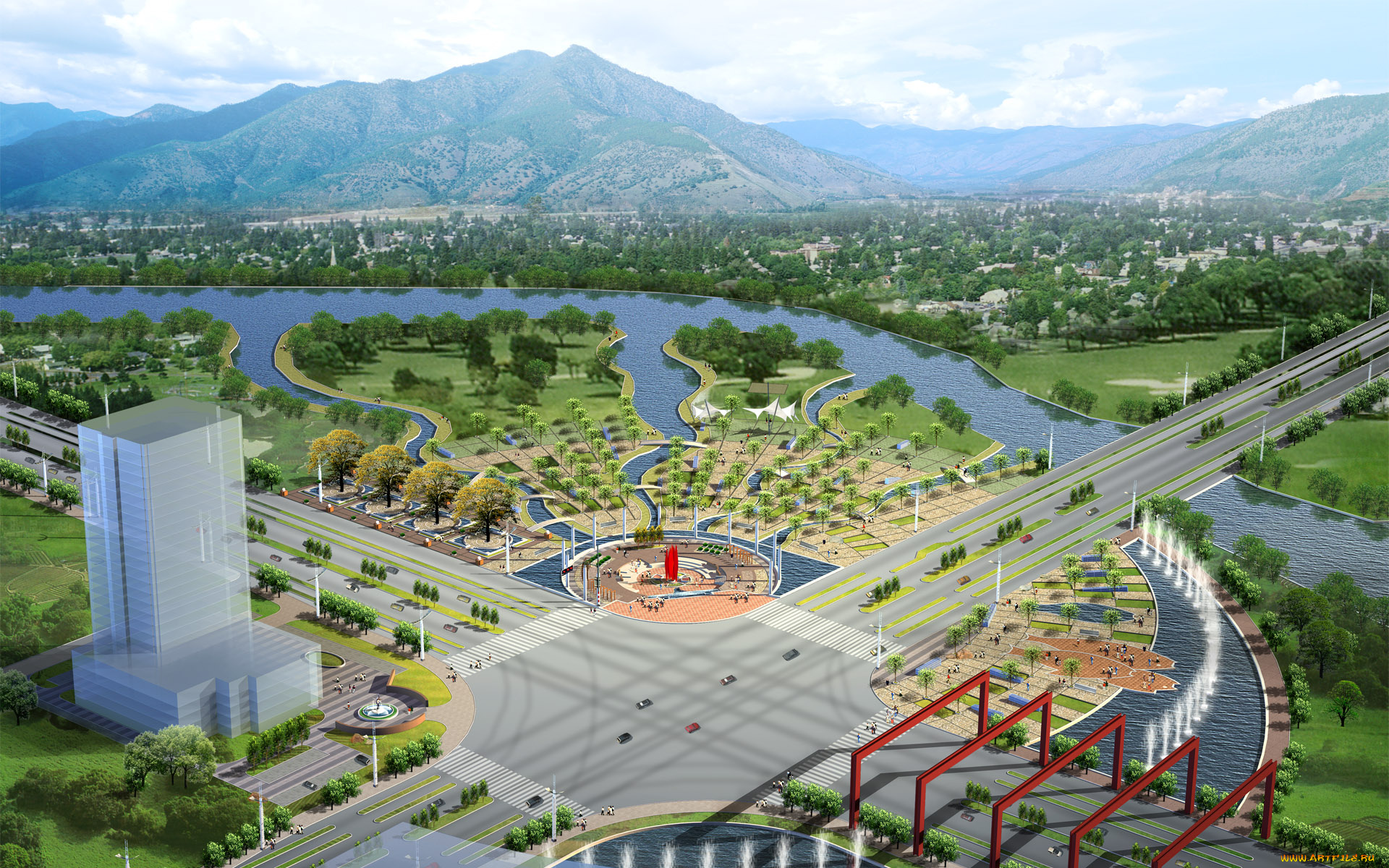 3д, графика, architecture, архитектура