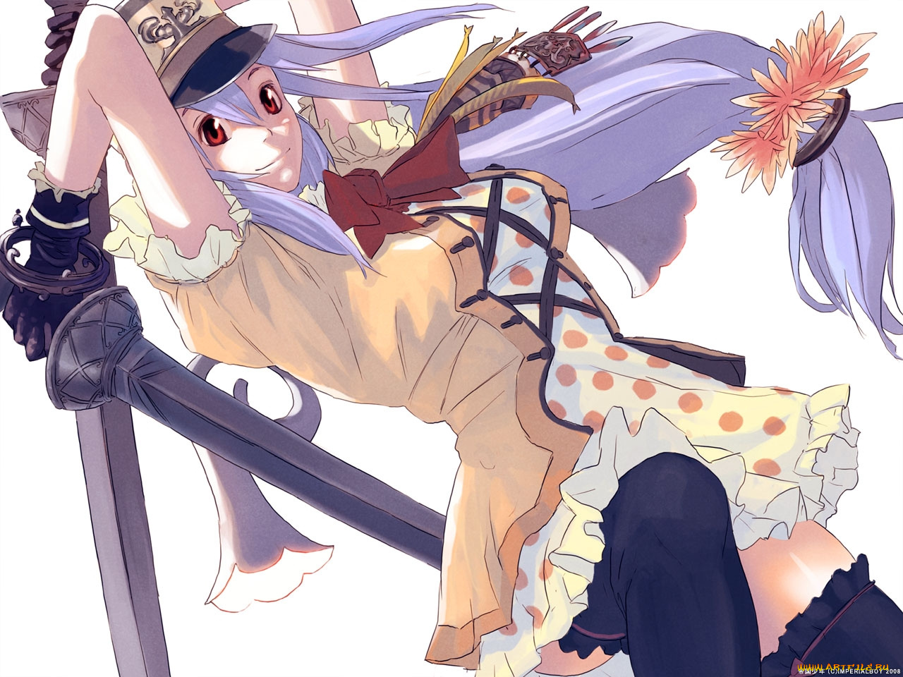 аниме, weapon, blood, technology