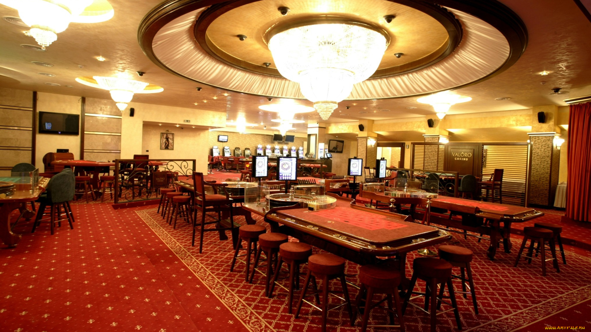 интерьер, казино, торгово, развлекательные, центры, столы, игра, люстра