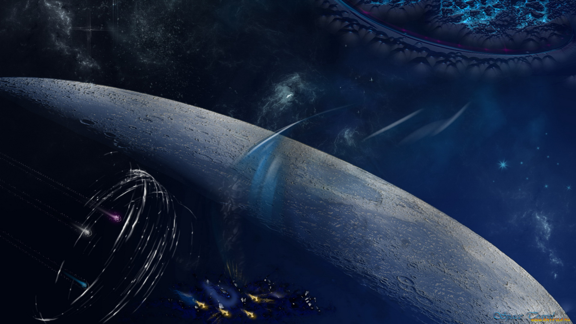 космос, арт, планеты