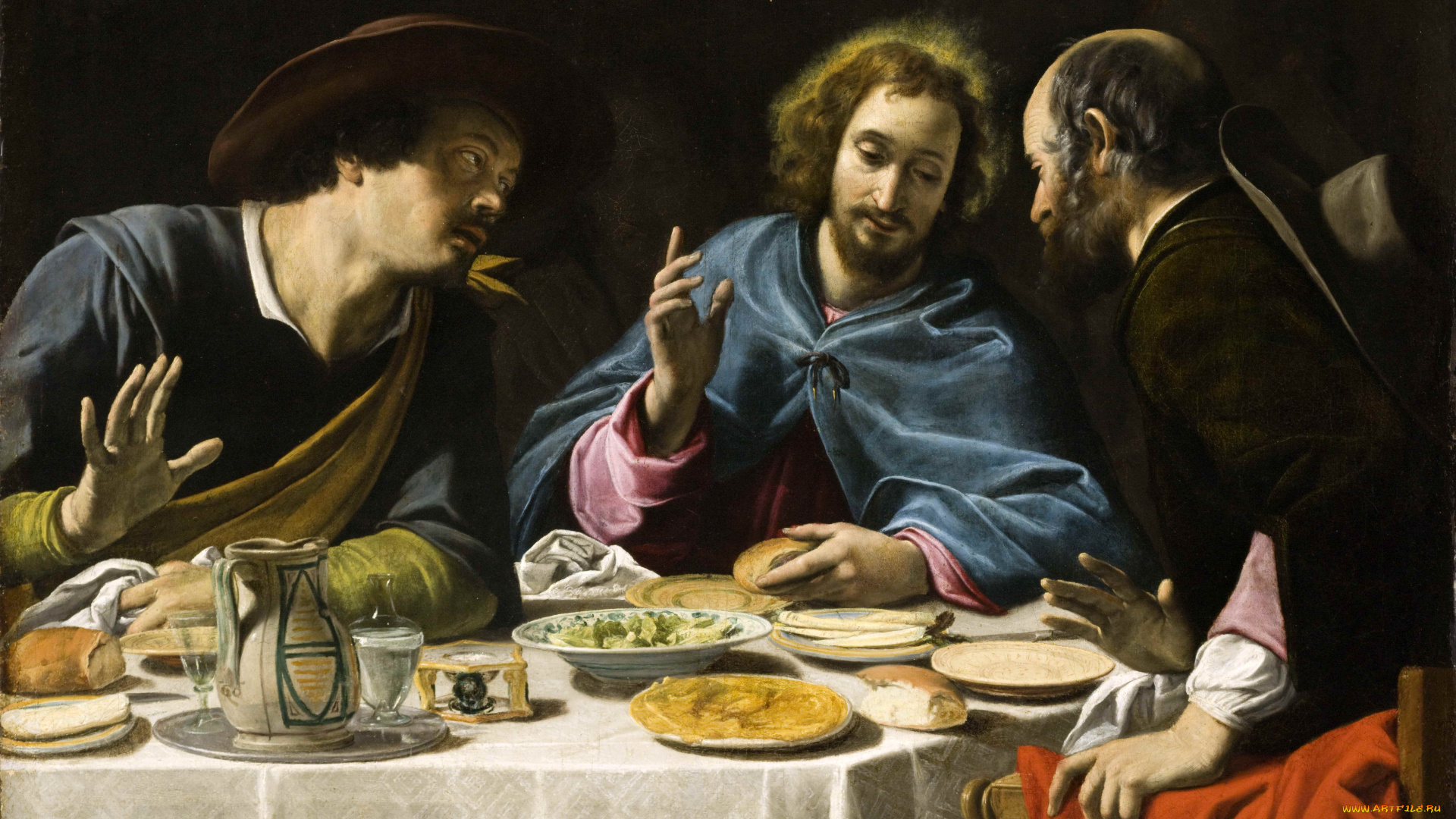 рисованные, filippo, tarchiani, the, supper, at, emmaus