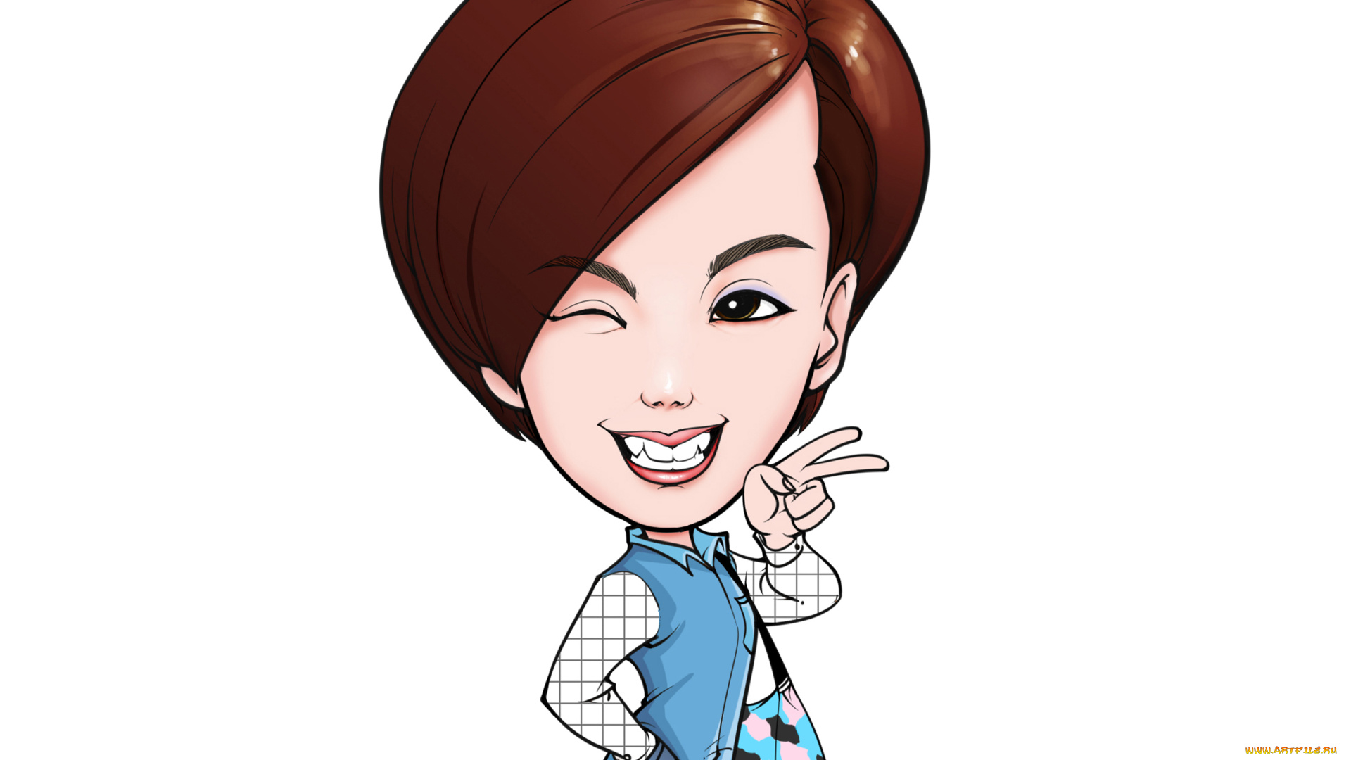 рисованные, люди, лицо