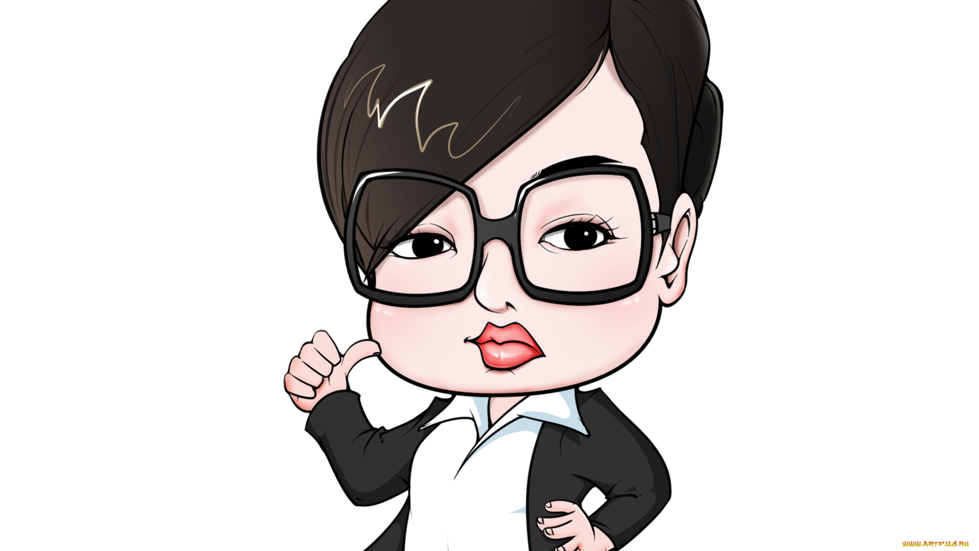 рисованные, люди, лицо