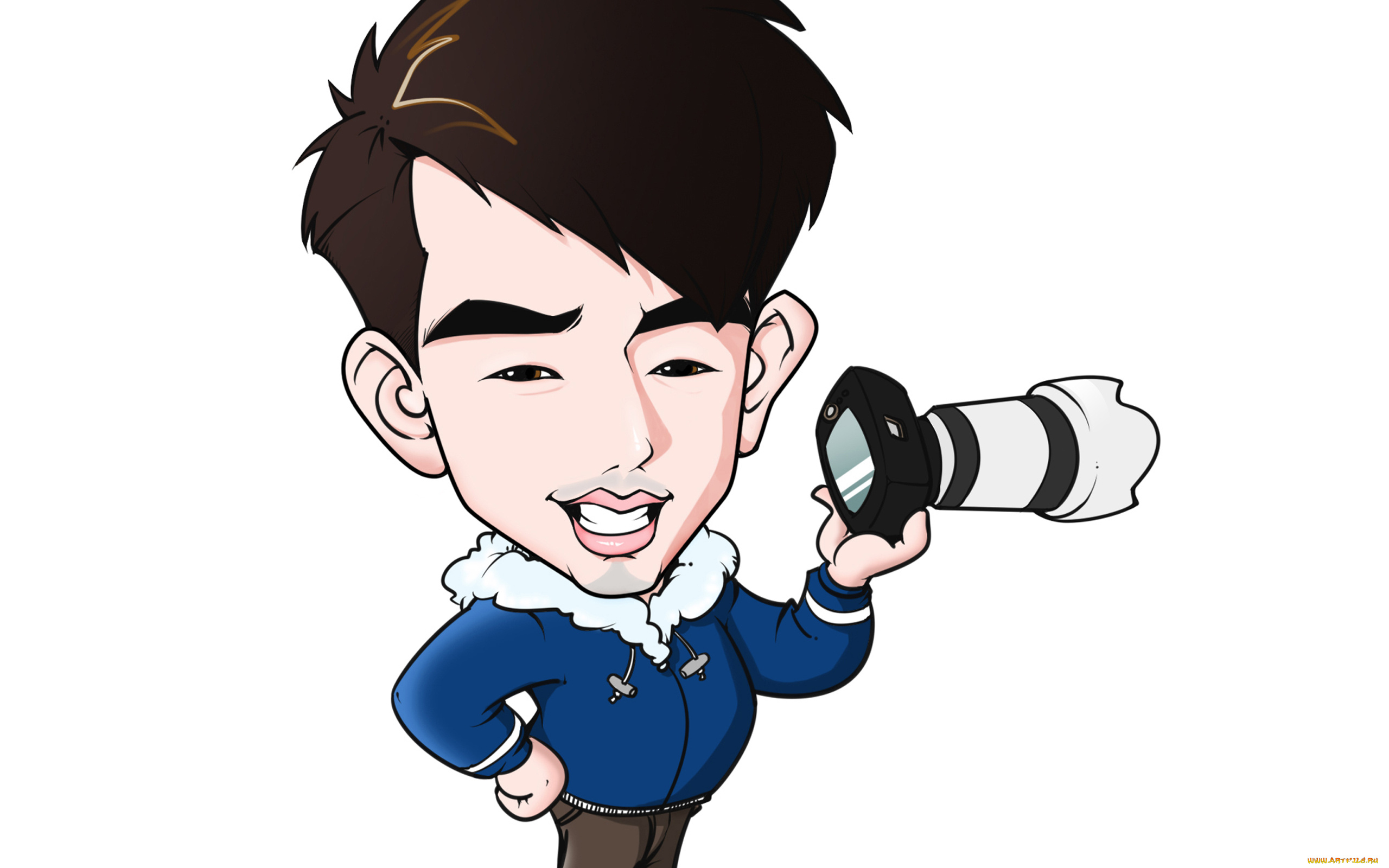 рисованные, люди, лицо