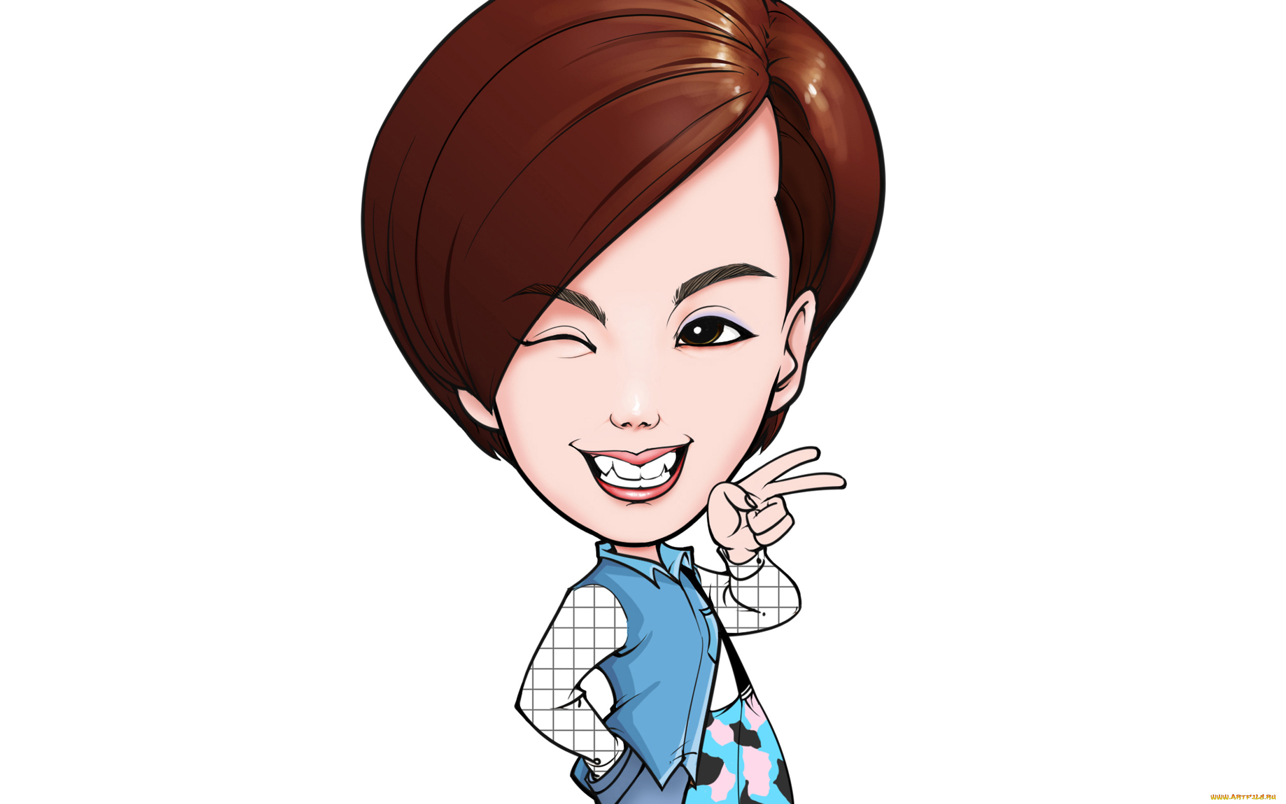 рисованные, люди, лицо