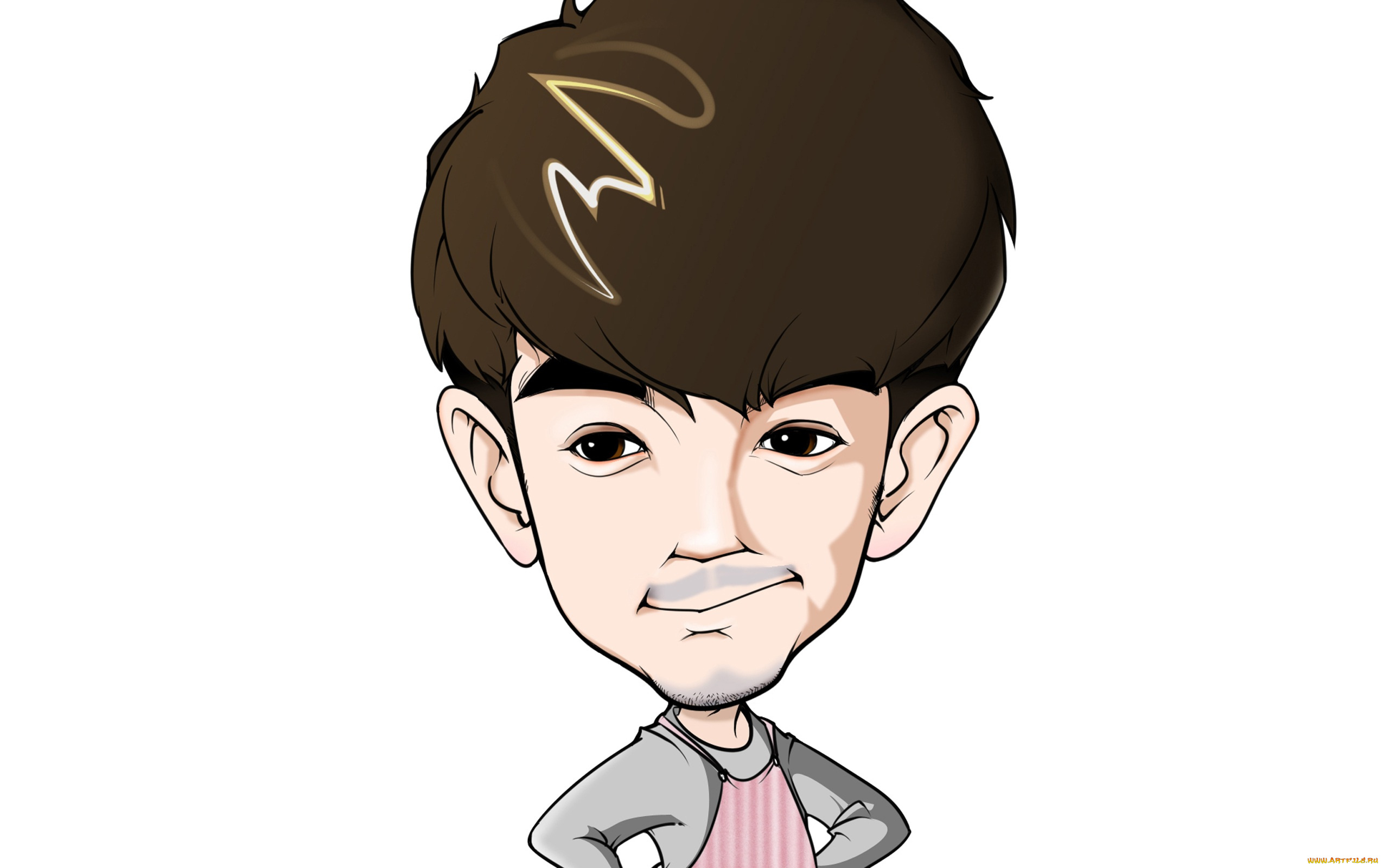 рисованные, люди, лицо