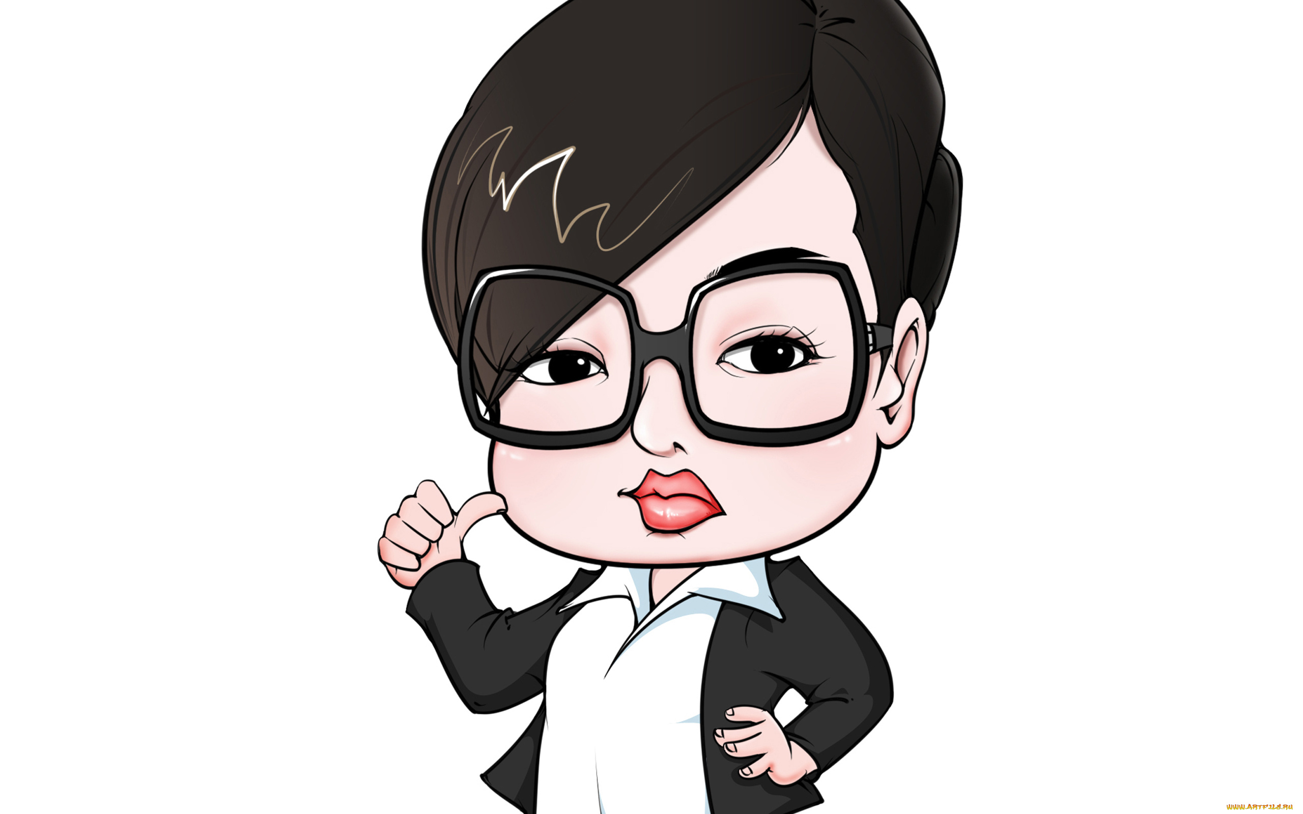 рисованные, люди, лицо