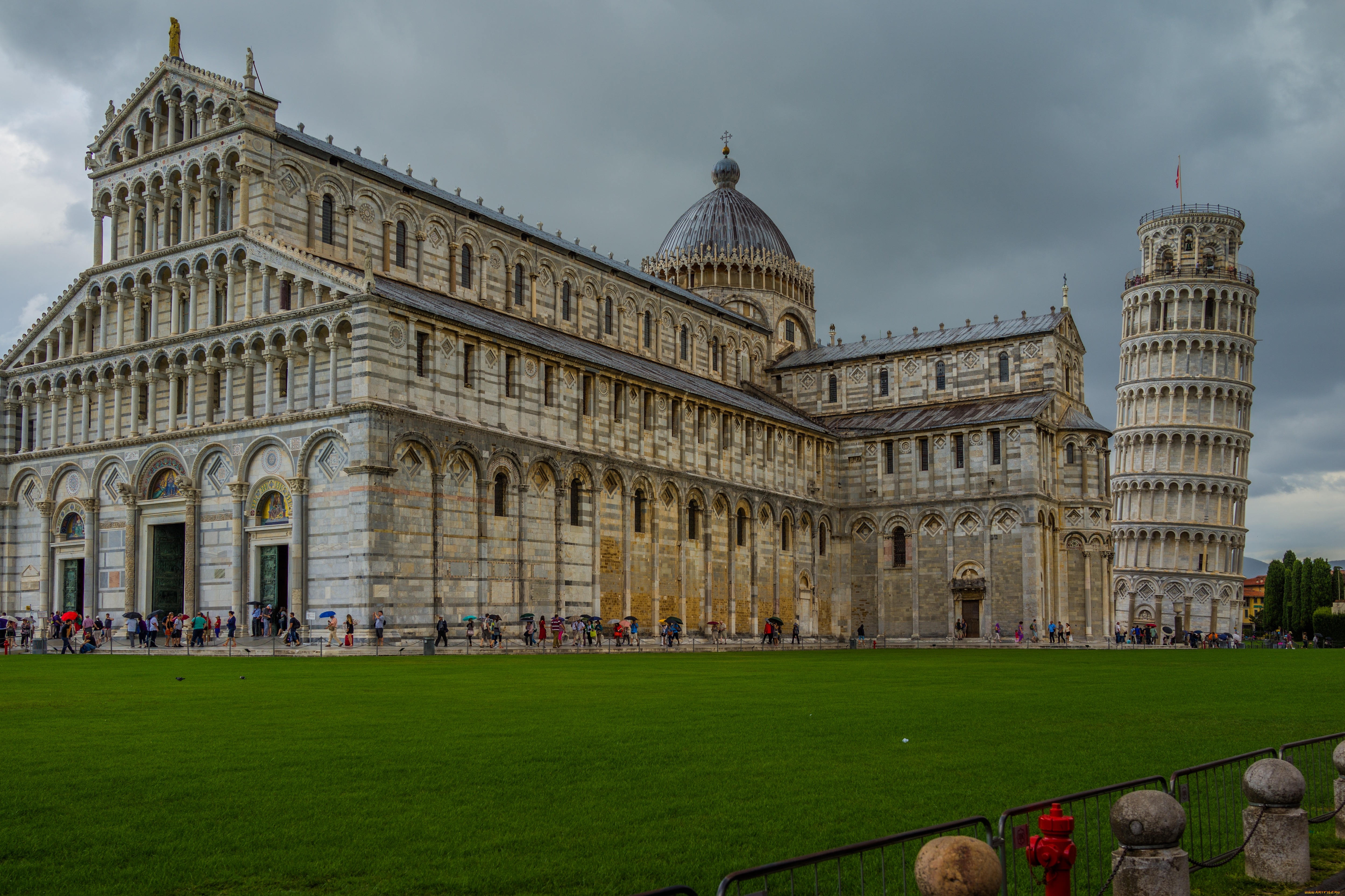 города, пиза, италия, архитектурный, ансамбль, башня