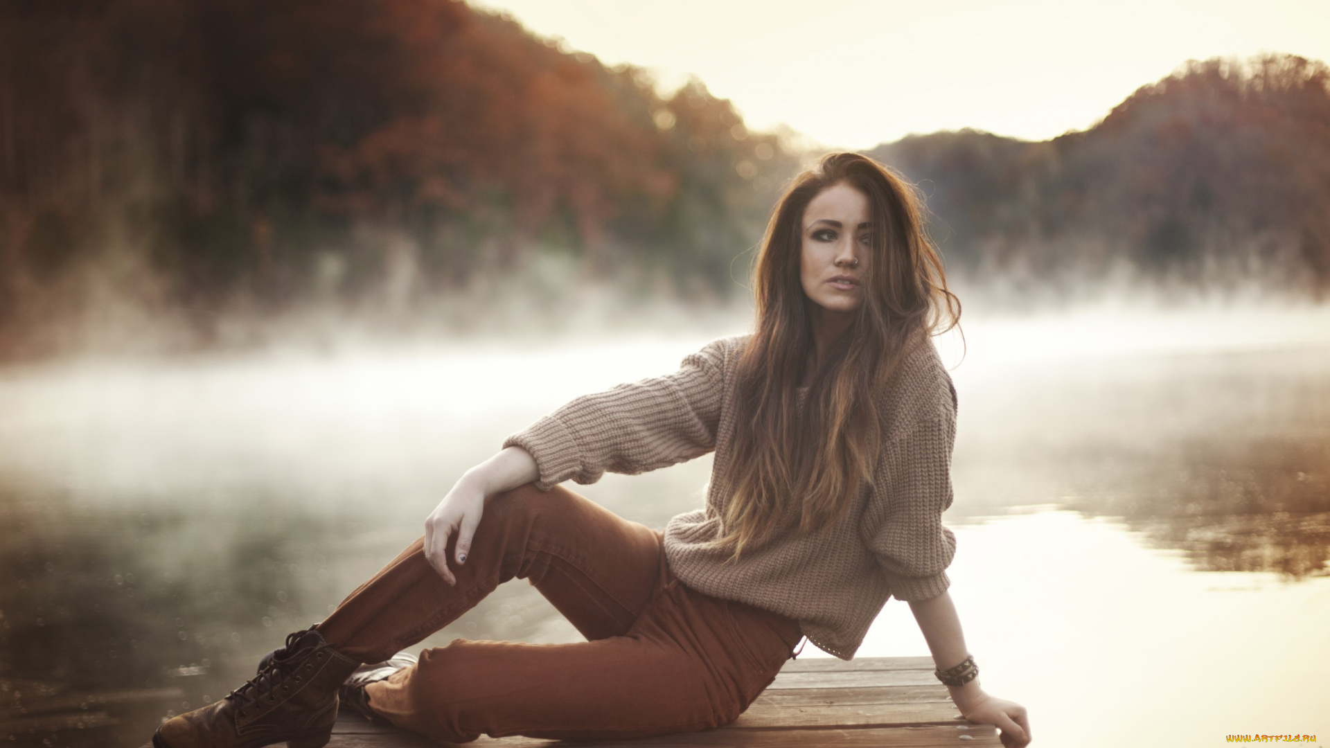 девушки, -unsort, , брюнетки, , шатенки, поза, пирсинг, девушка