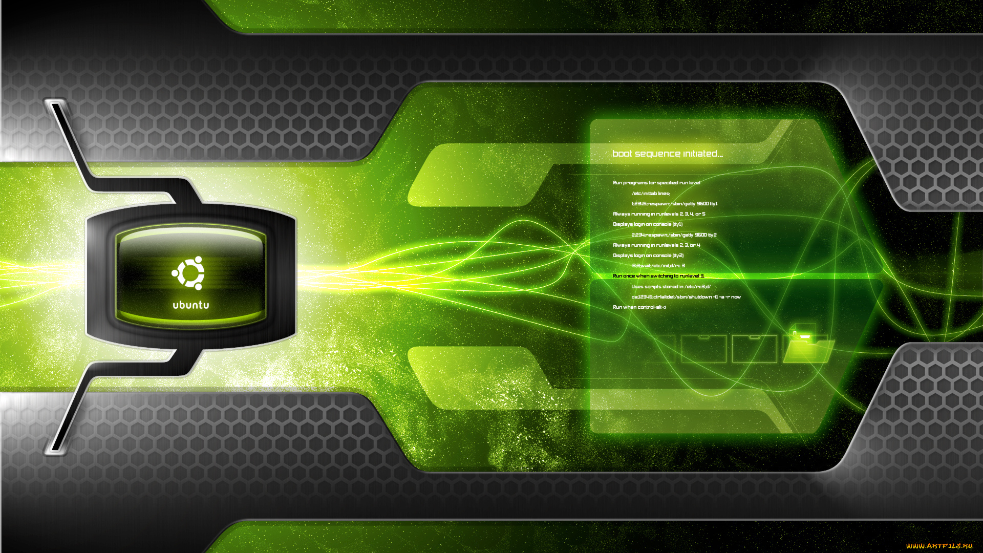 компьютеры, ubuntu, linux, фон, логотип