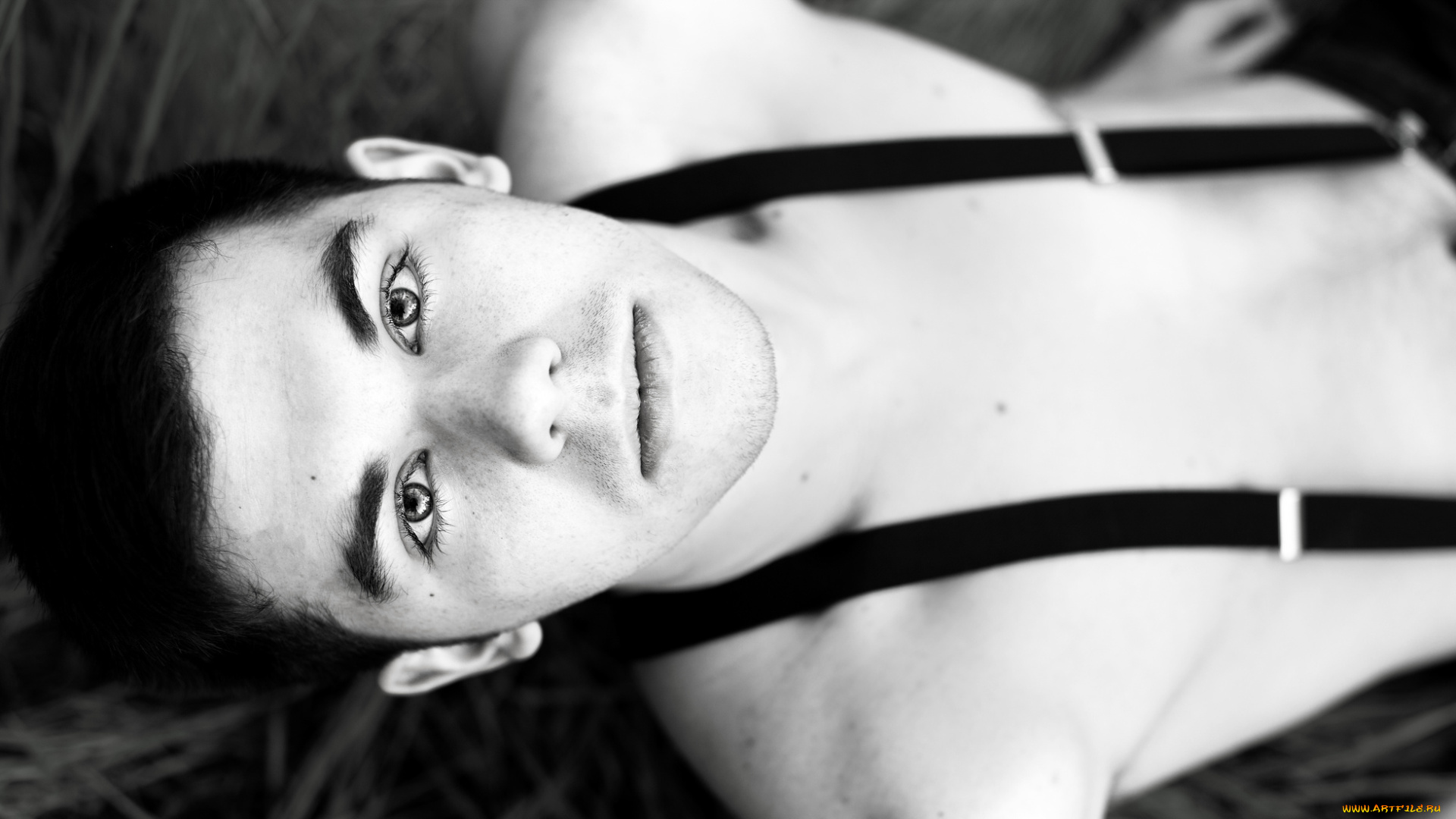 мужчины, -, unsort, глаза, черно-белое, взгляд, парень