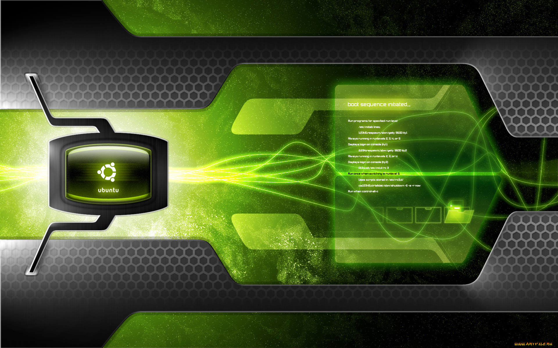 компьютеры, ubuntu, linux, фон, логотип