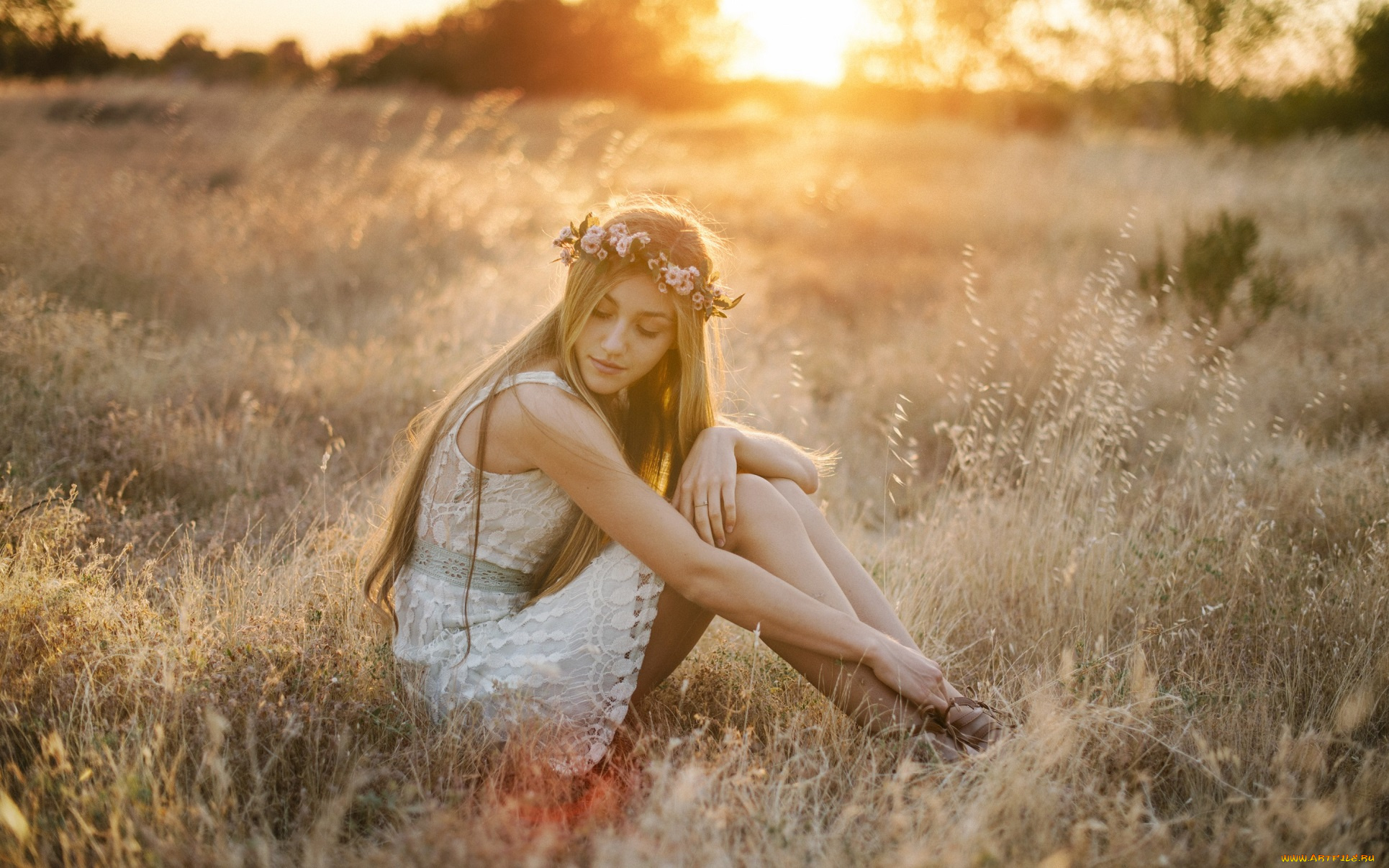 девушки, -unsort, , блондинки, венок, блондинка, девушка