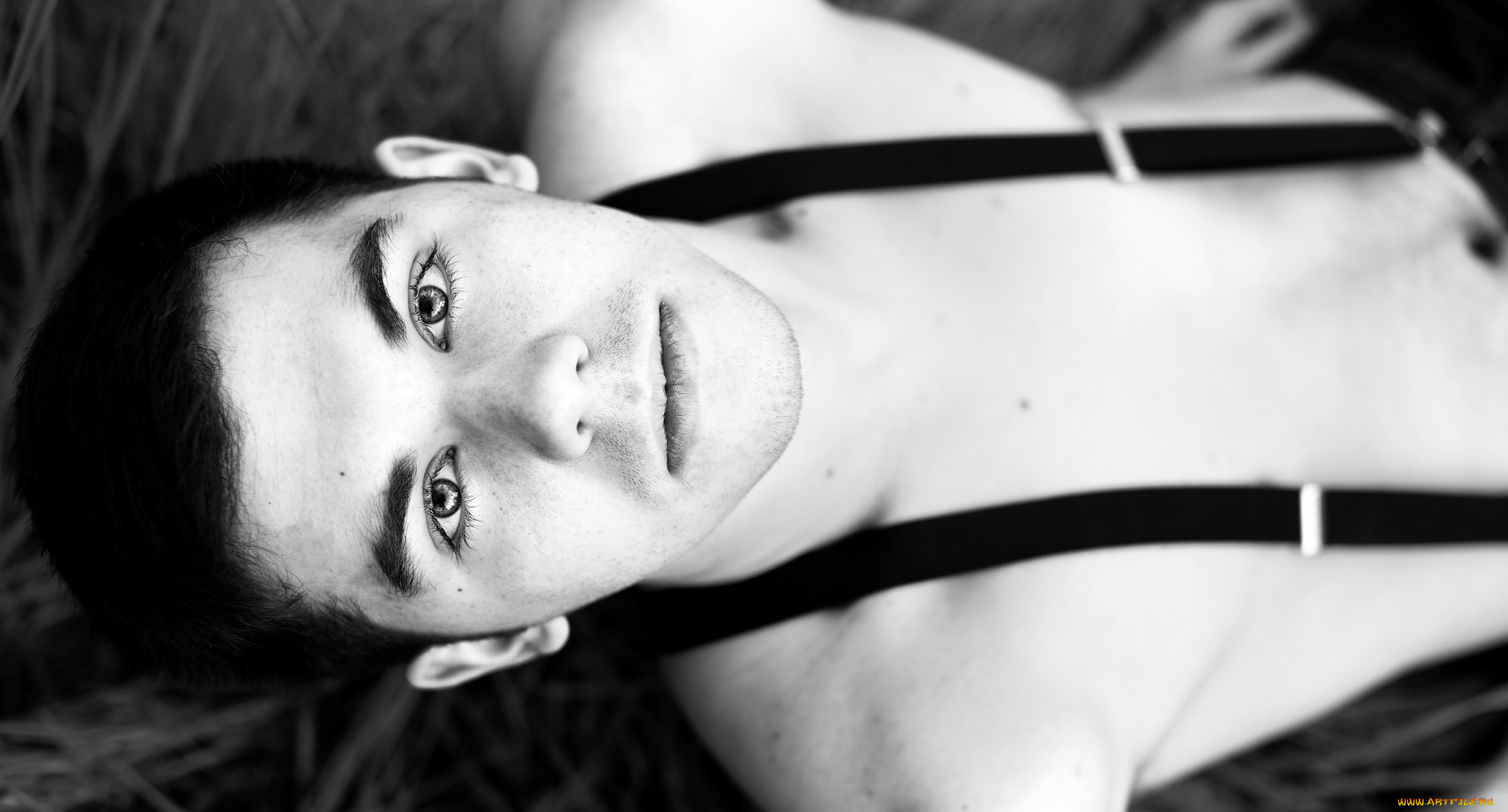 мужчины, -, unsort, глаза, черно-белое, взгляд, парень